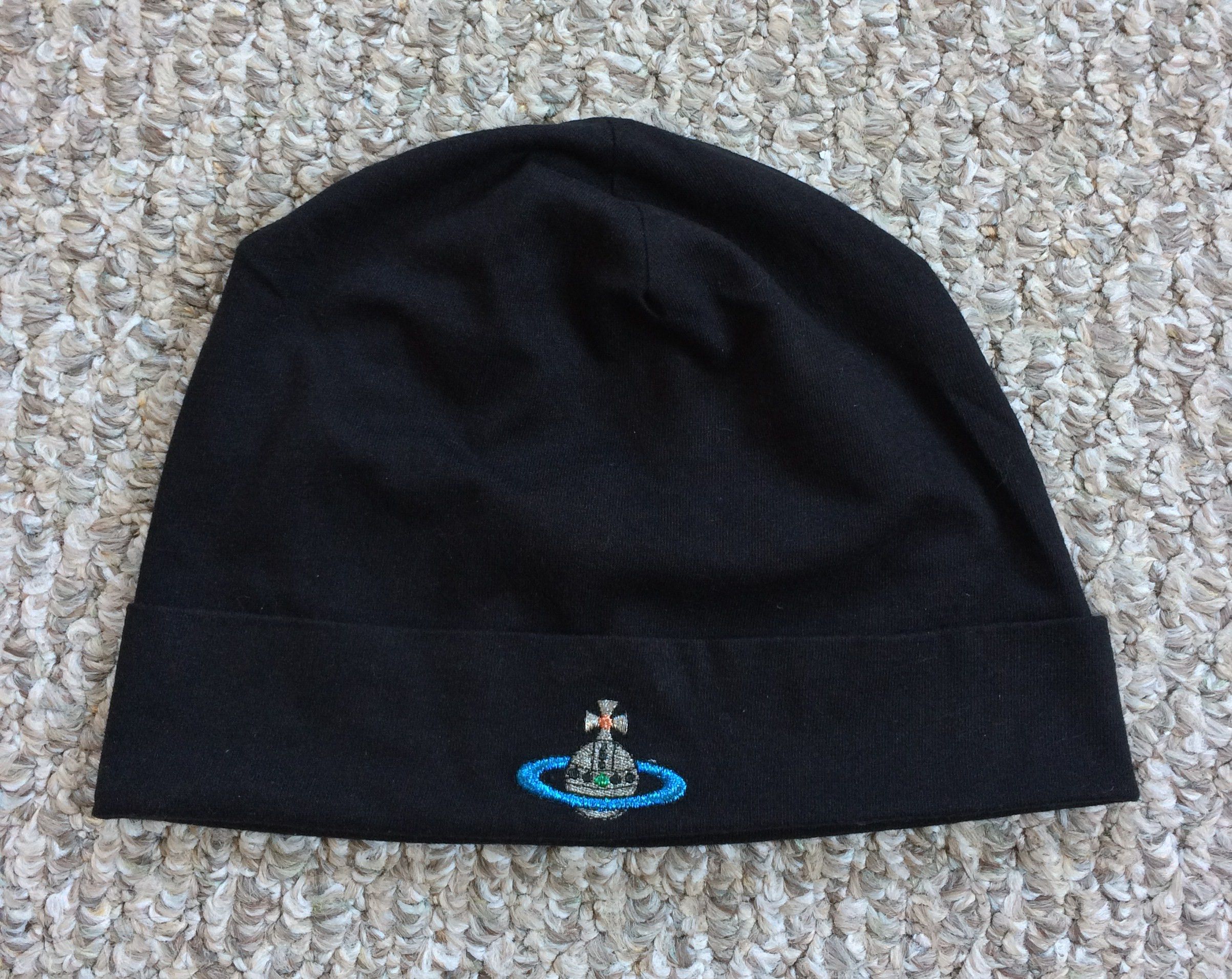 image of Vivienne Westwood Orb Beanie in Black, Men's