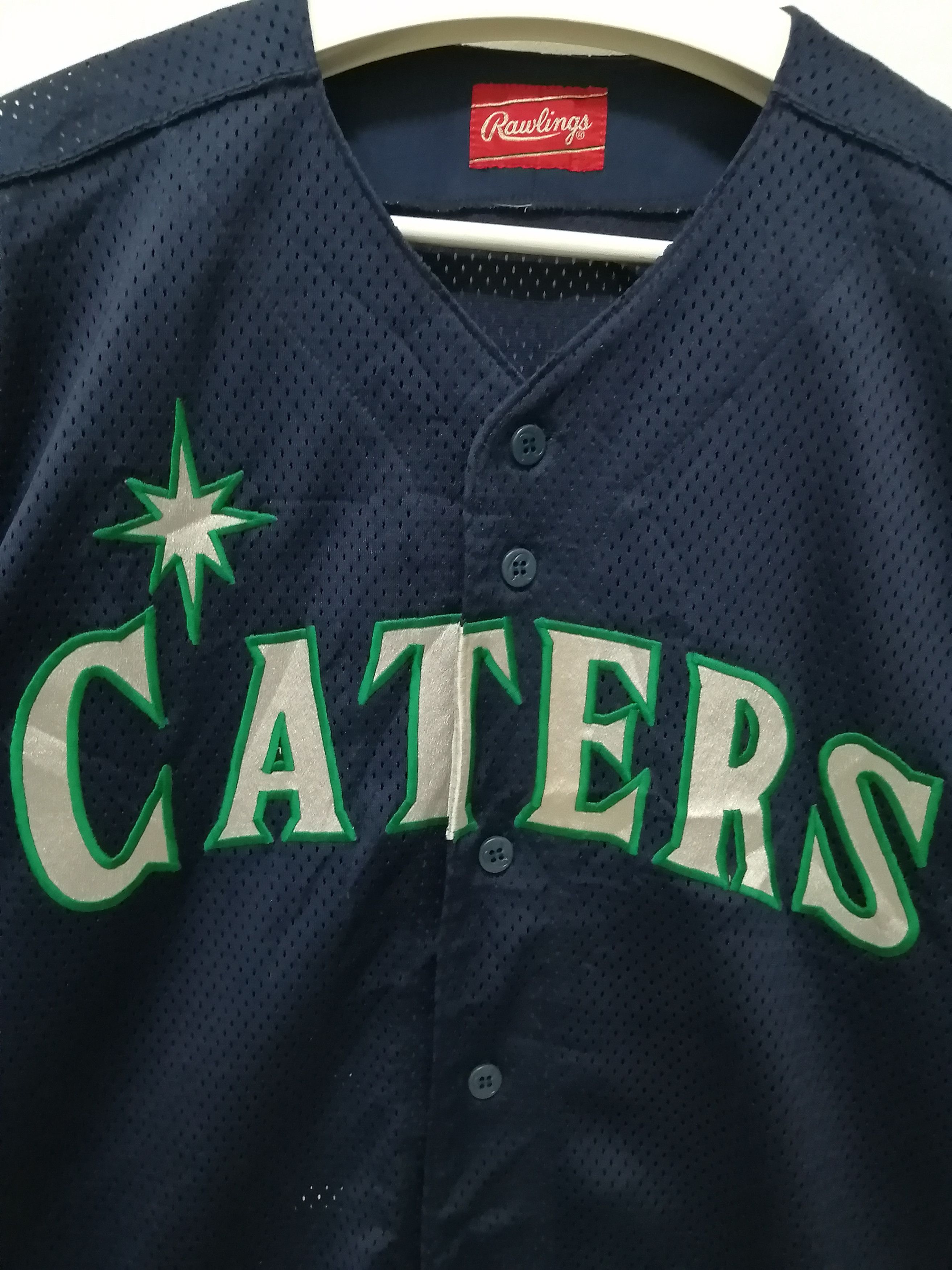 Japanese Brand Vintage Rawlings Caters #4 Baseball Jersey Size US L / EU 52-54 / 3 - 6 Thumbnail