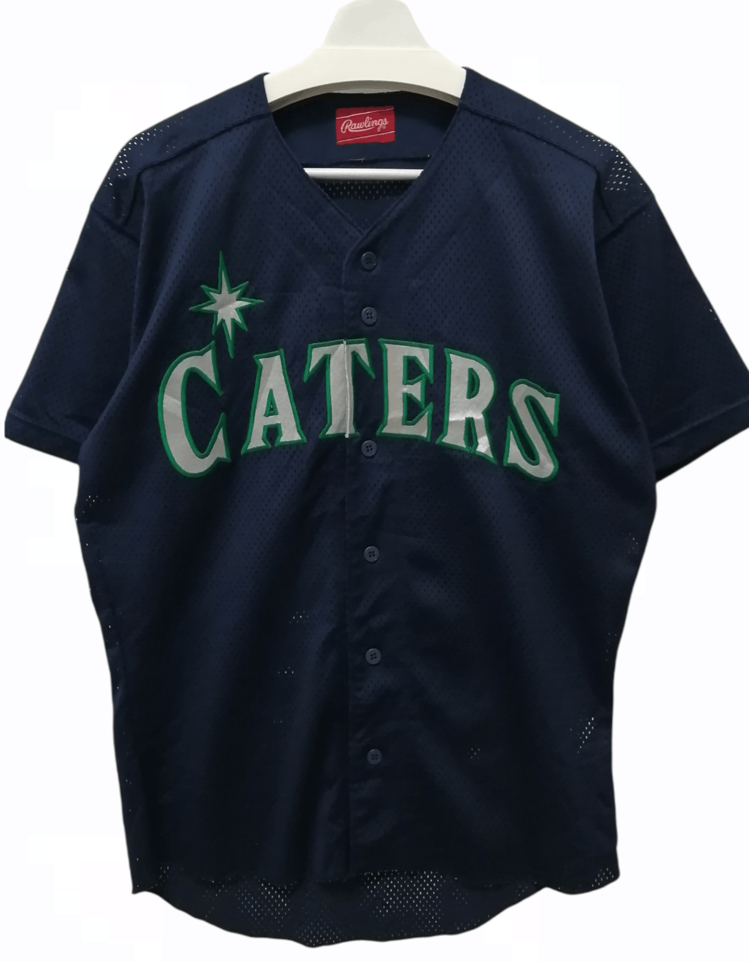 Japanese Brand Vintage Rawlings Caters #4 Baseball Jersey Size US L / EU 52-54 / 3 - 1 Thumbnail