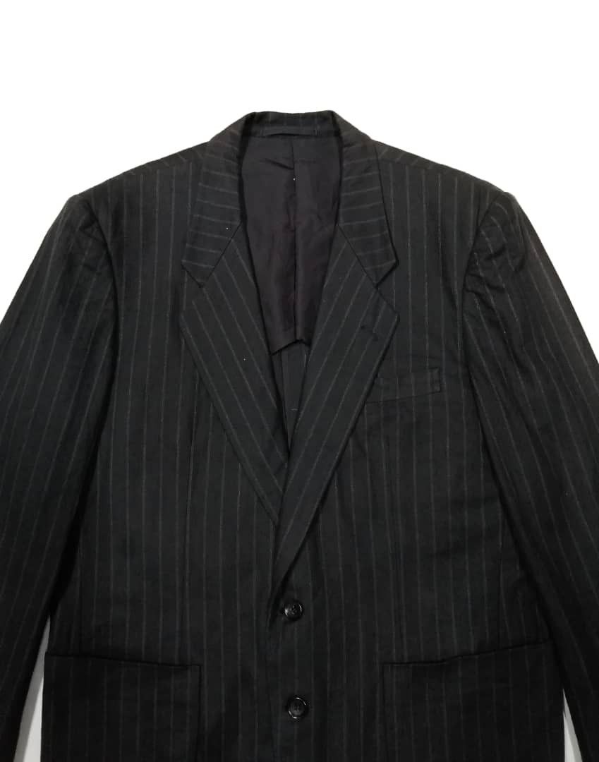 Comme des Garcons Homme 80s CDG Homme Striped Wool Blazer Jacket Size US S / EU 44-46 / 1 - 2 Thumbnail