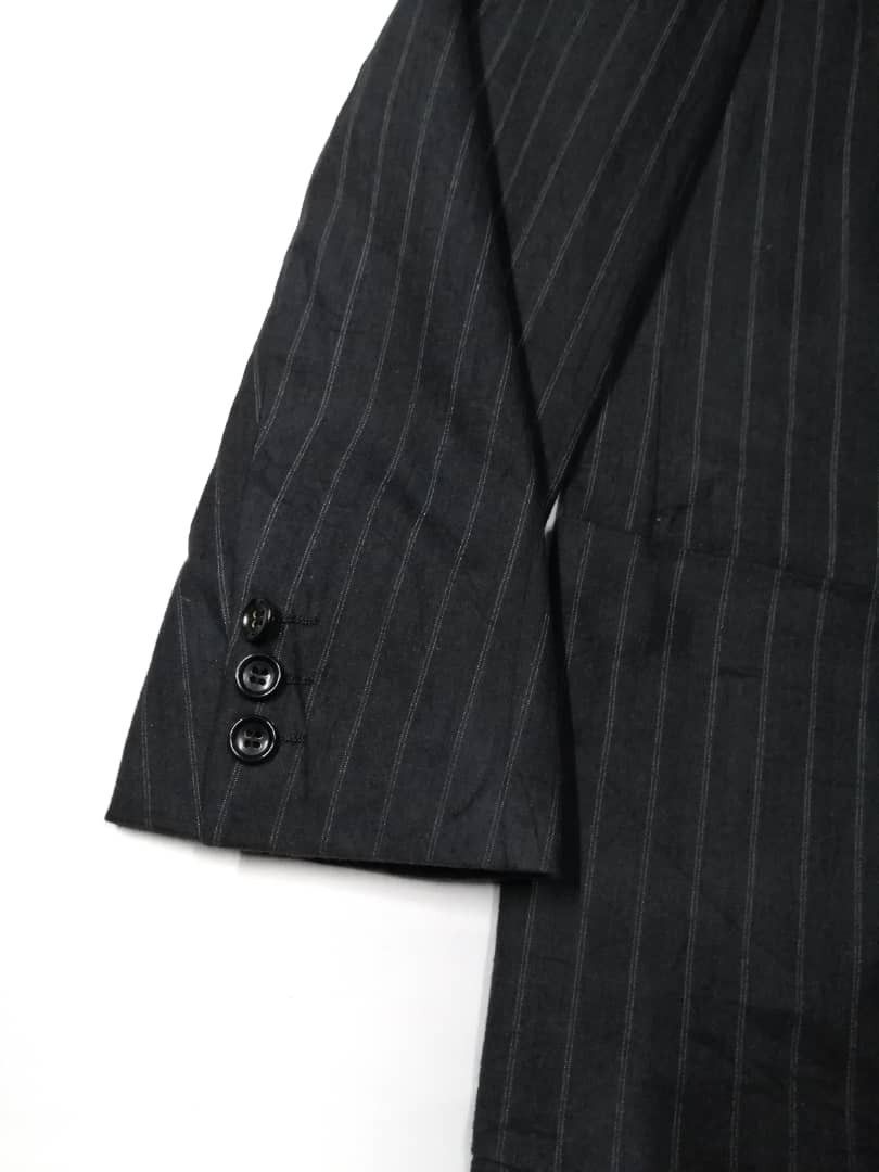 Comme des Garcons Homme 80s CDG Homme Striped Wool Blazer Jacket Size US S / EU 44-46 / 1 - 5 Thumbnail