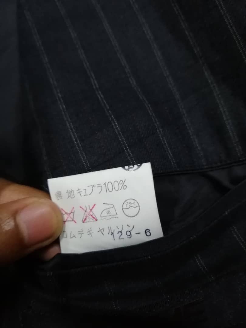 Comme des Garcons Homme 80s CDG Homme Striped Wool Blazer Jacket Size US S / EU 44-46 / 1 - 7 Thumbnail
