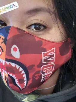 Bape SS21 Color Camo Tiger Shark Half Mask Size ONE SIZE - 4 Thumbnail