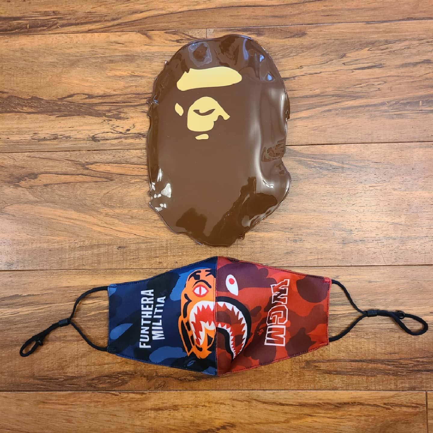 Bape SS21 Color Camo Tiger Shark Half Mask Size ONE SIZE - 2 Thumbnail