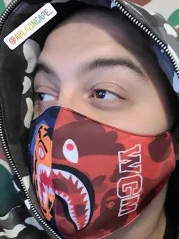 Bape SS21 Color Camo Tiger Shark Half Mask Size ONE SIZE - 5 Thumbnail