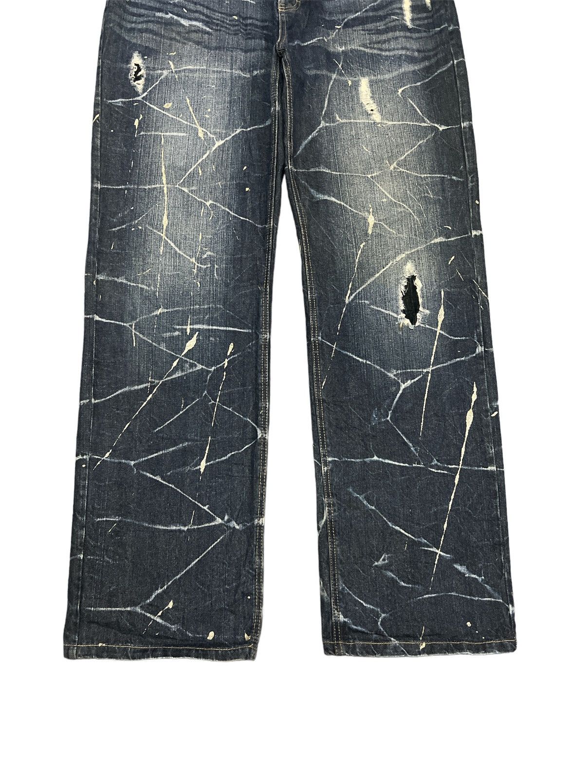 Other ANTFUL THRASHED RIPPED SPLATTER DENIM PANT Size US 38 / EU 54 - 4 Thumbnail