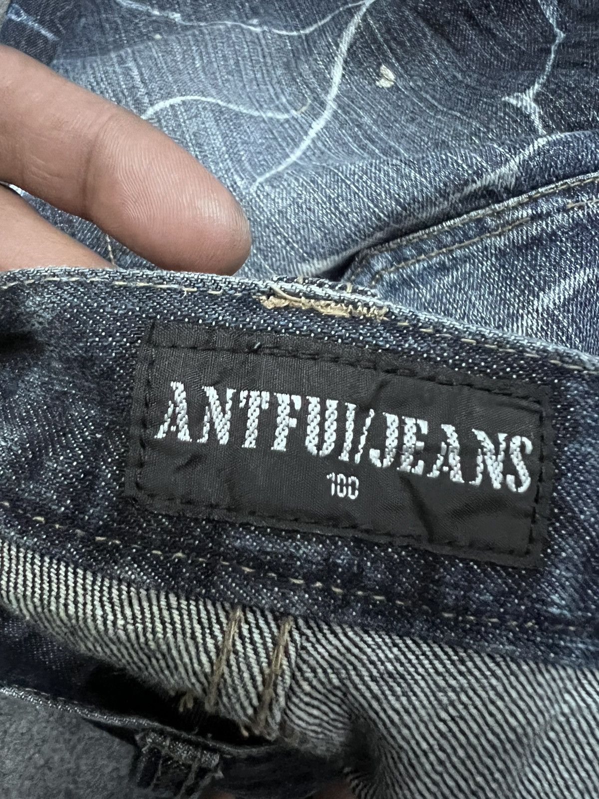 Other ANTFUL THRASHED RIPPED SPLATTER DENIM PANT Size US 38 / EU 54 - 7 Thumbnail