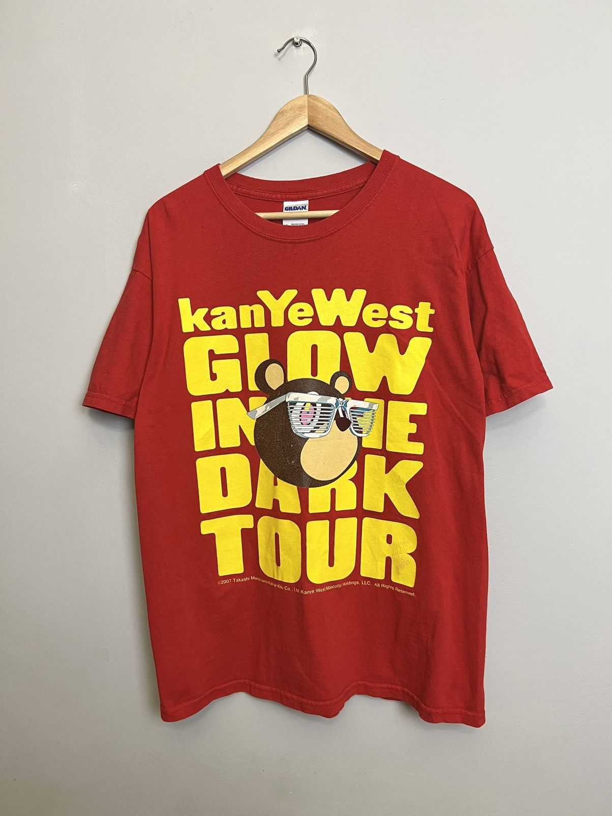 Kanye West Vintage 00s Kanye Daft Punk Glow Dark Murakami Rap Tee rare Size US L / EU 52-54 / 3 - 1 Thumbnail