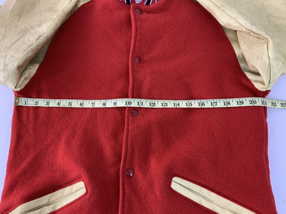 Delong Vintage 80s Rare Simple DeLong Varsity Jacket Leather Sleeve Size US M / EU 48-50 / 2 - 8 Thumbnail