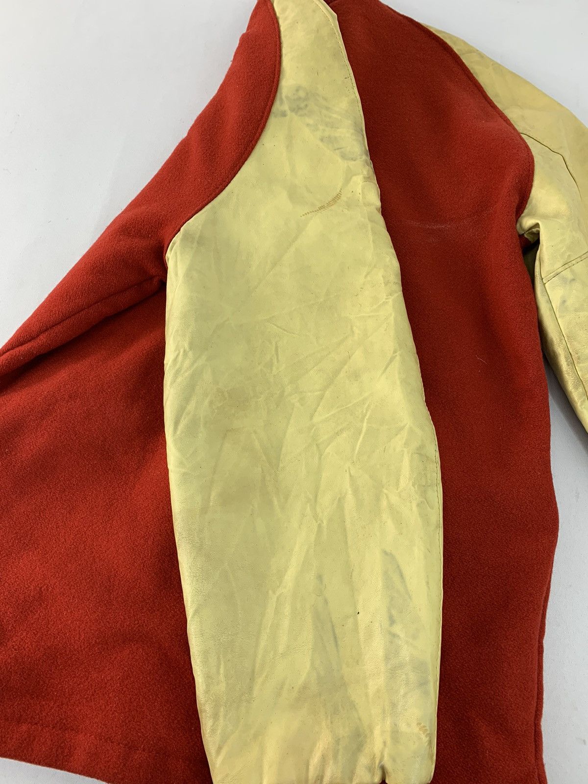 Delong Vintage 80s Rare Simple DeLong Varsity Jacket Leather Sleeve Size US M / EU 48-50 / 2 - 14 Thumbnail