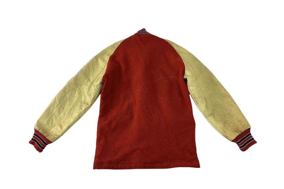 Delong Vintage 80s Rare Simple DeLong Varsity Jacket Leather Sleeve Size US M / EU 48-50 / 2 - 7 Thumbnail