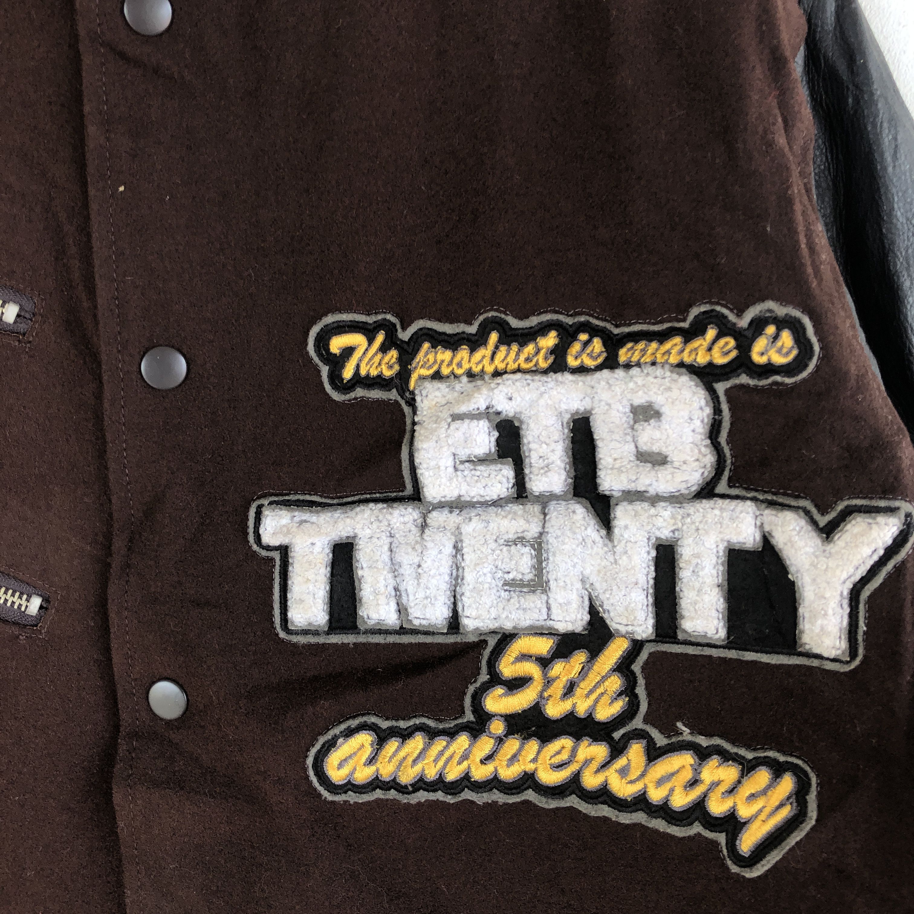 Japanese Brand × Vintage ETB Varsity Jackets Japanese Letterman Leather Wool Jacket Size US M / EU 48-50 / 2 - 6 Thumbnail
