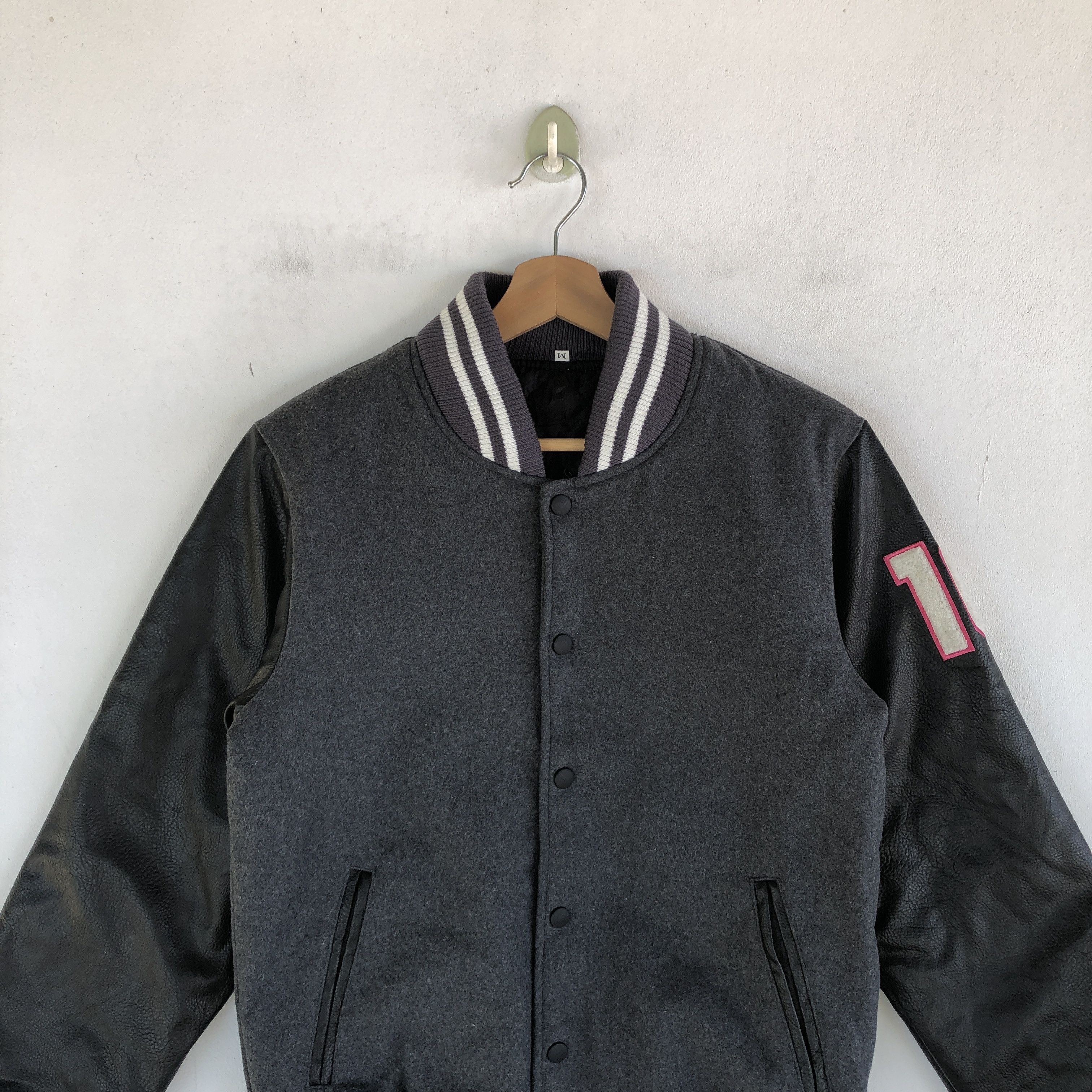 Japanese Brand × Vintage Hanhojeon Varsity Jacket Letterman Leather Wool Jacket Size US S / EU 44-46 / 1 - 6 Thumbnail