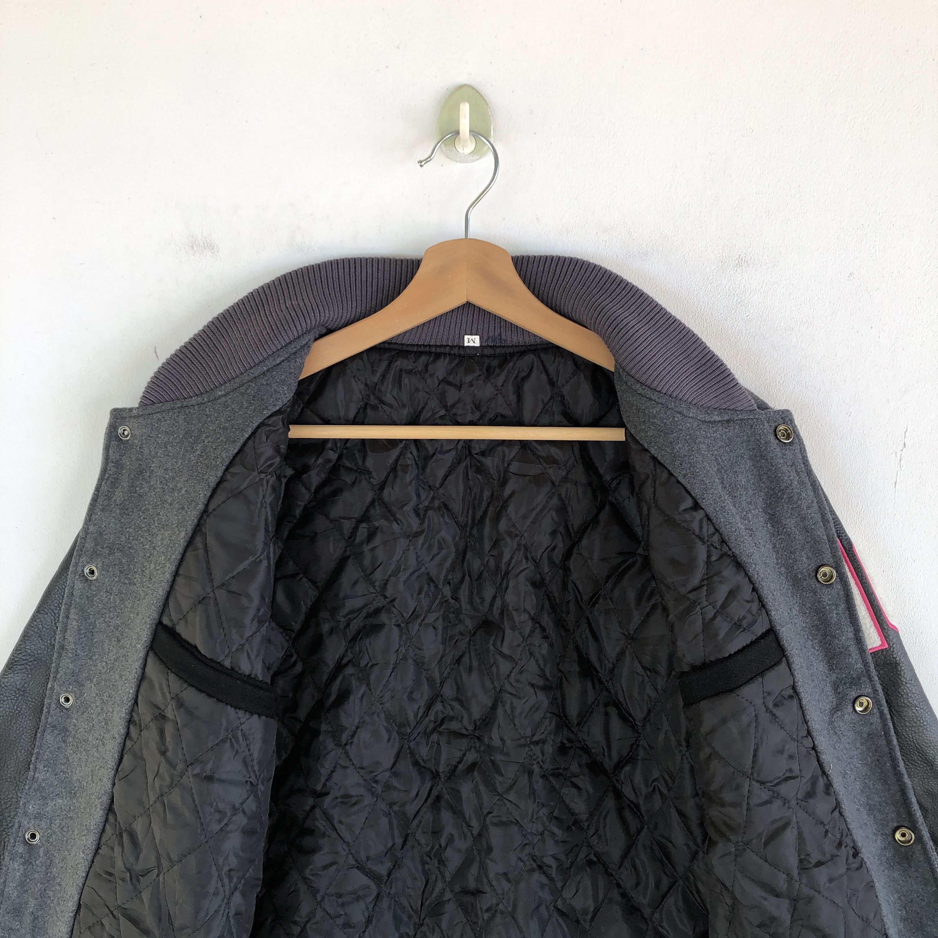 Japanese Brand × Vintage Hanhojeon Varsity Jacket Letterman Leather Wool Jacket Size US S / EU 44-46 / 1 - 10 Thumbnail