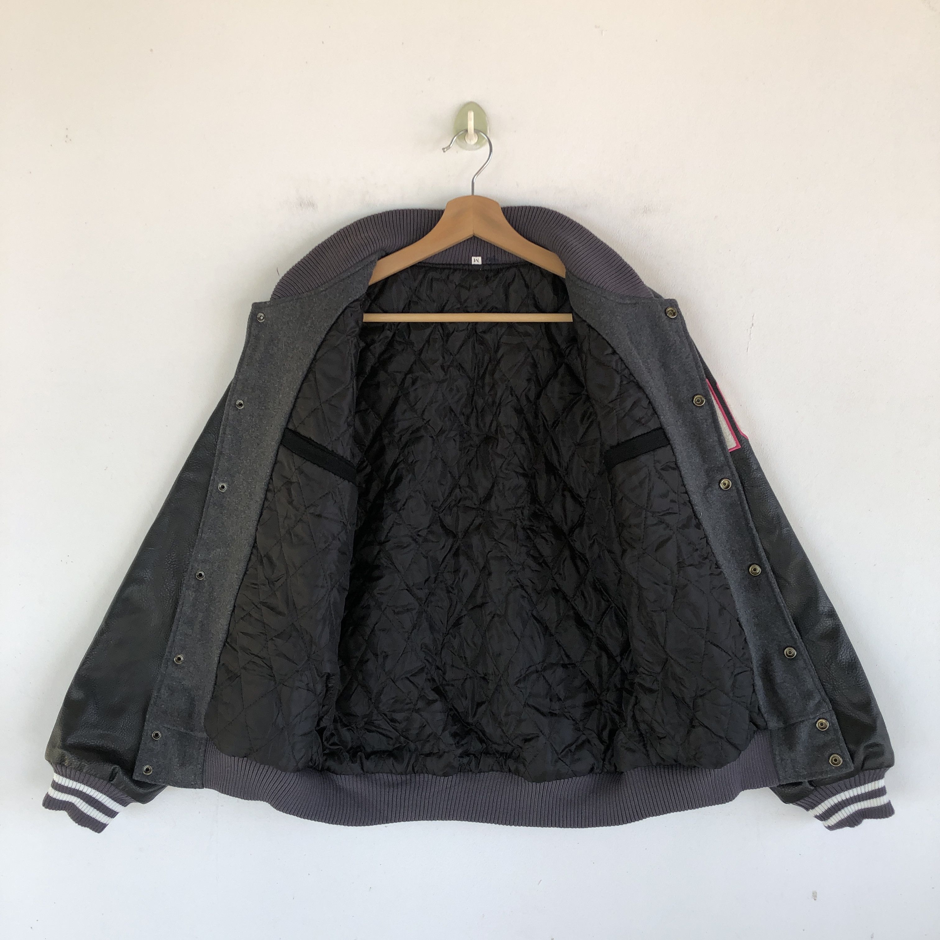 Japanese Brand × Vintage Hanhojeon Varsity Jacket Letterman Leather Wool Jacket Size US S / EU 44-46 / 1 - 9 Thumbnail