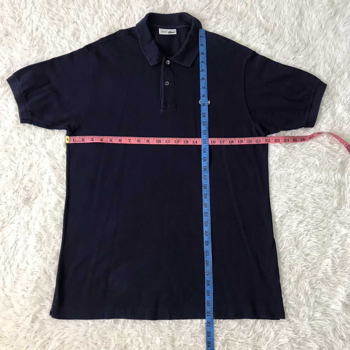 Lacoste 💥Steals💥Vtg Chemise Lacoste Collar Tee Made in France Size US L / EU 52-54 / 3 - 12 Thumbnail