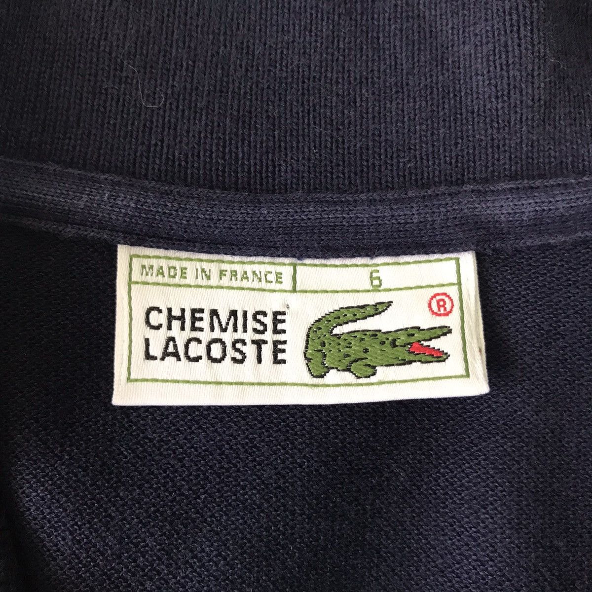 Lacoste 💥Steals💥Vtg Chemise Lacoste Collar Tee Made in France Size US L / EU 52-54 / 3 - 15 Thumbnail