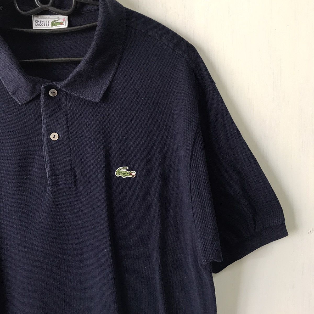 Lacoste 💥Steals💥Vtg Chemise Lacoste Collar Tee Made in France Size US L / EU 52-54 / 3 - 3 Thumbnail