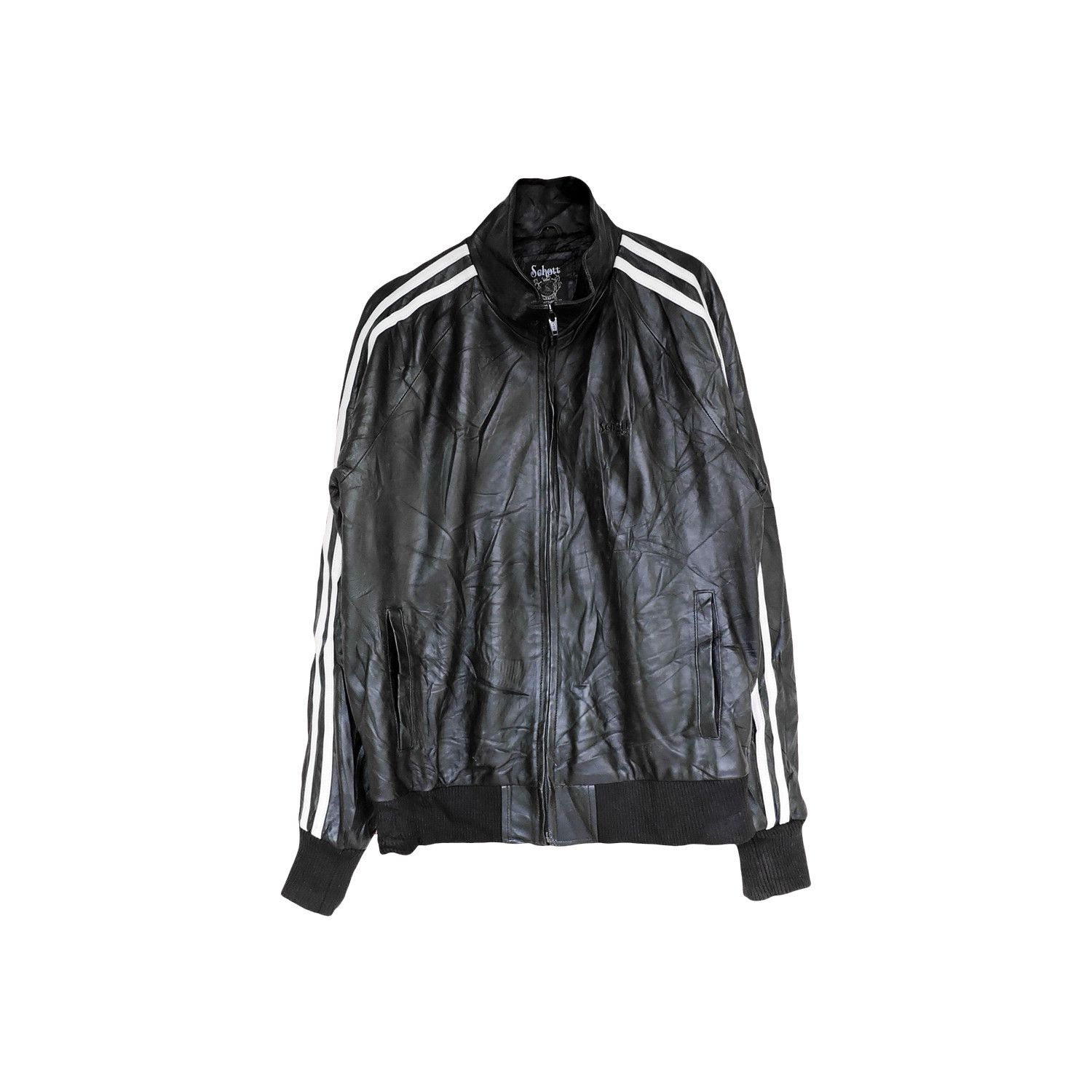 Schott × Vintage Schott Track Leather Jacket Size US L / EU 52-54 / 3 - 1 Thumbnail