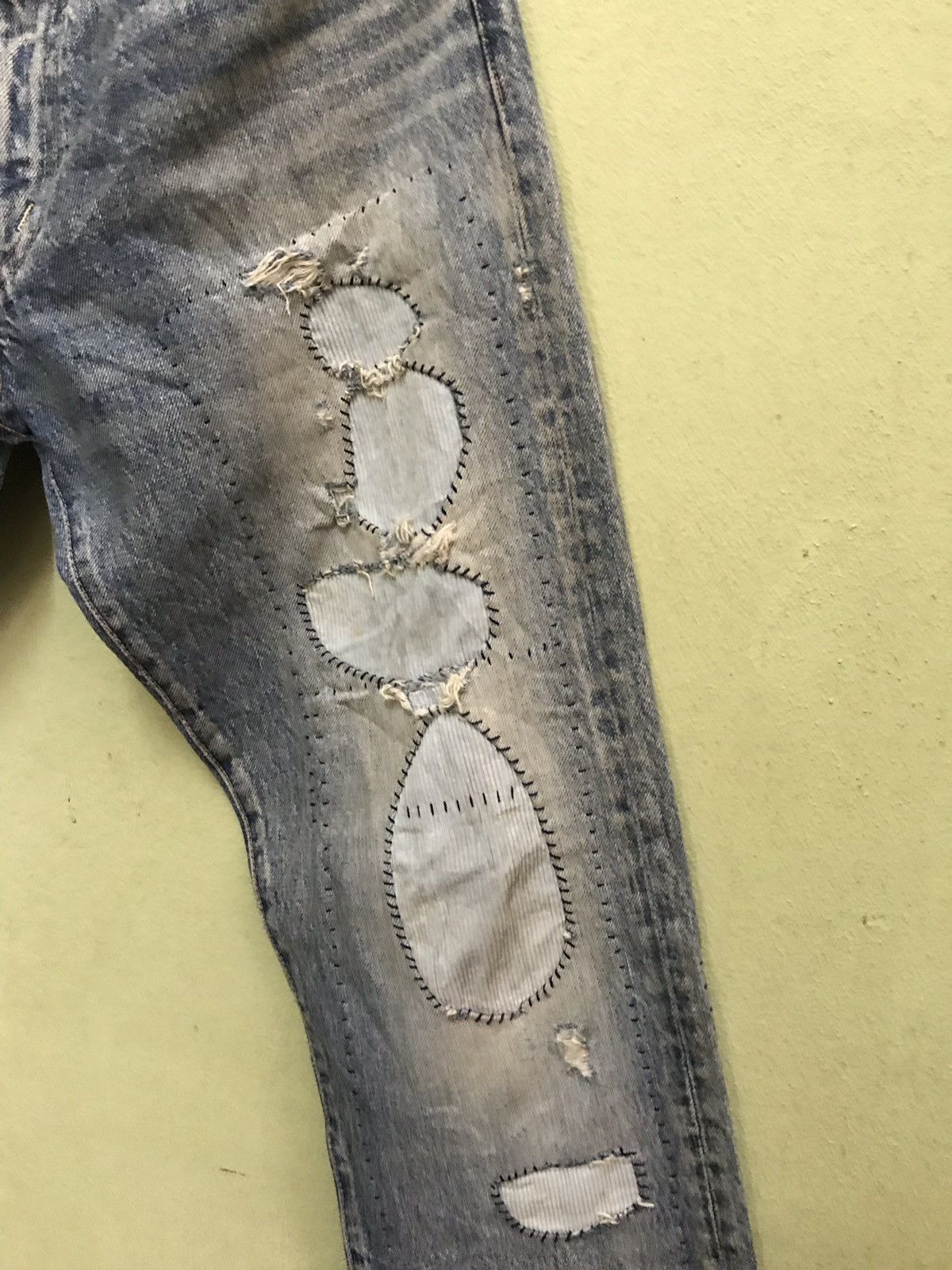 Japanese Brand Rna Slang Jeans Thrashed Punk Size US 33 - 4 Thumbnail