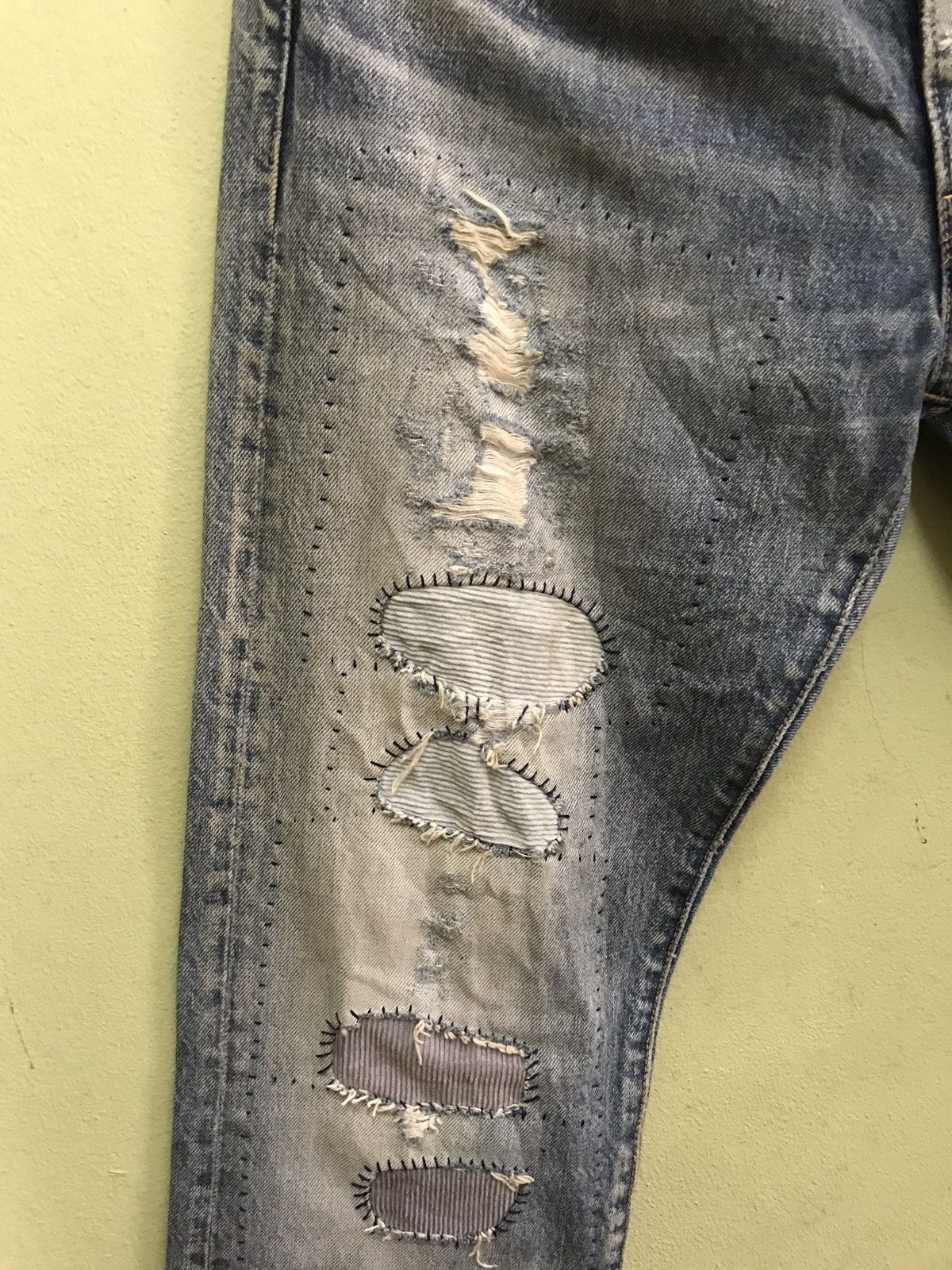 Japanese Brand Rna Slang Jeans Thrashed Punk Size US 33 - 3 Thumbnail