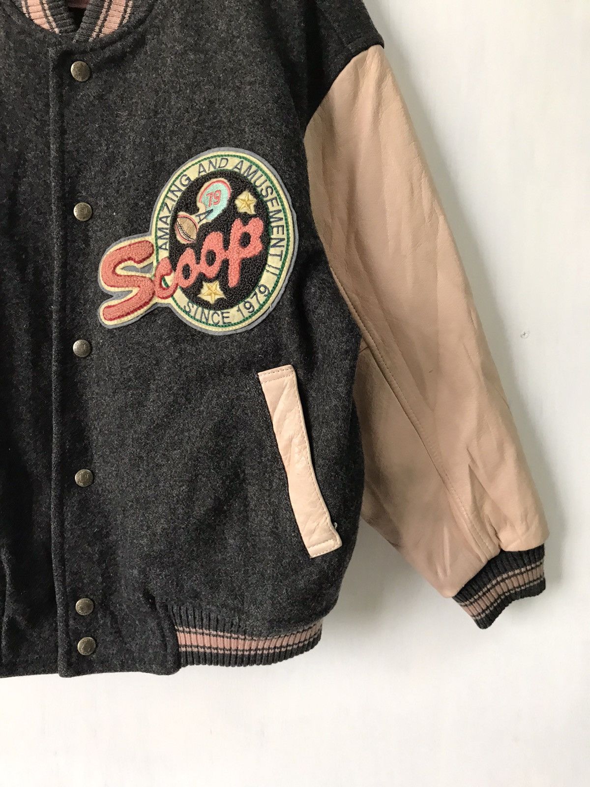 Japanese Brand × Vintage 💥Steals💥Vtg Scoop Varsity Jacket Made in Japan Size US M / EU 48-50 / 2 - 5 Thumbnail
