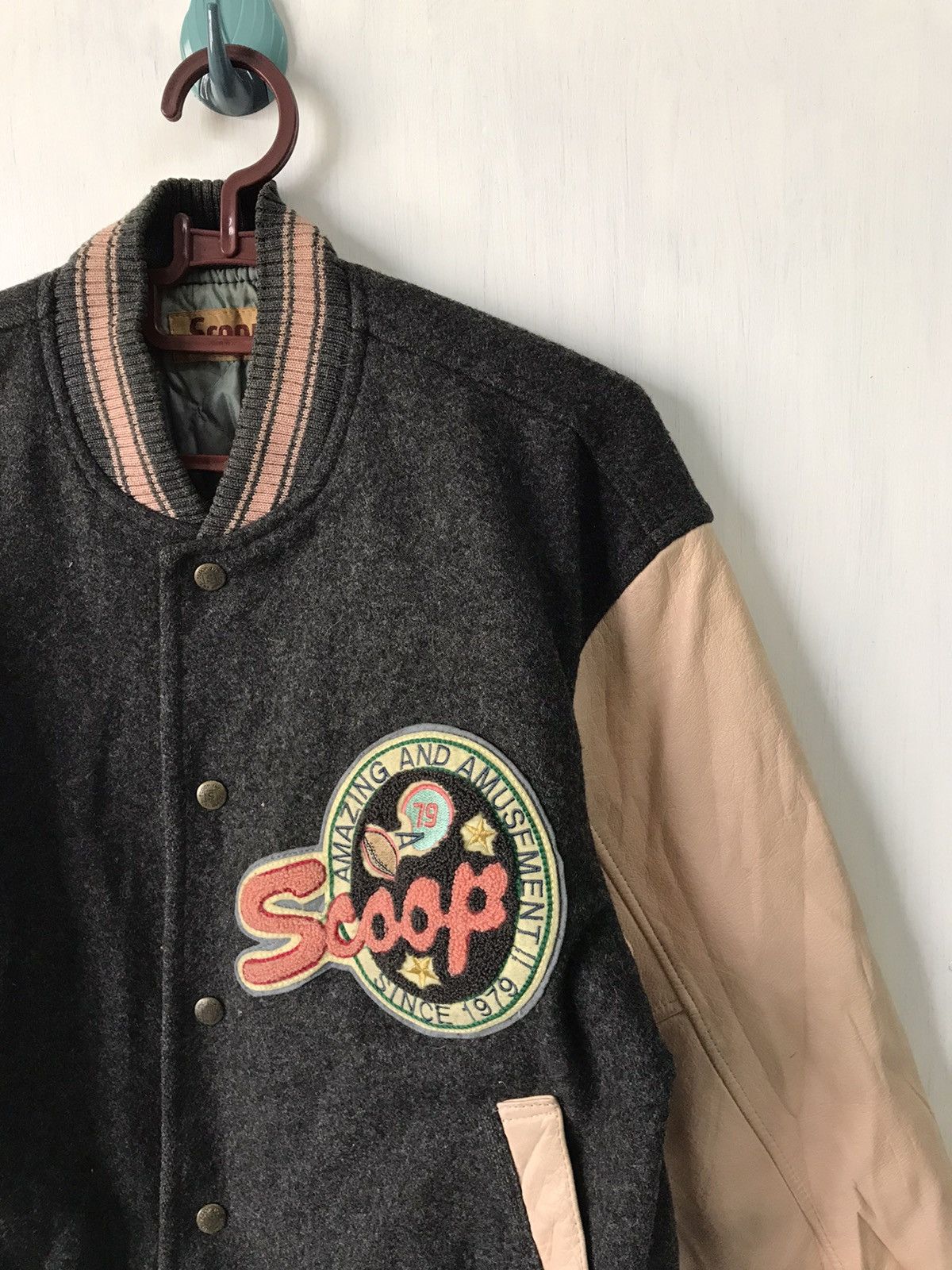 Japanese Brand × Vintage 💥Steals💥Vtg Scoop Varsity Jacket Made in Japan Size US M / EU 48-50 / 2 - 4 Thumbnail
