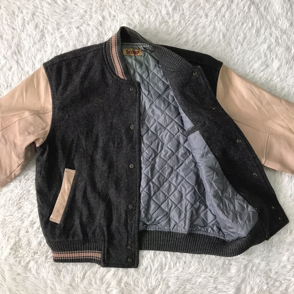 Japanese Brand × Vintage 💥Steals💥Vtg Scoop Varsity Jacket Made in Japan Size US M / EU 48-50 / 2 - 13 Thumbnail