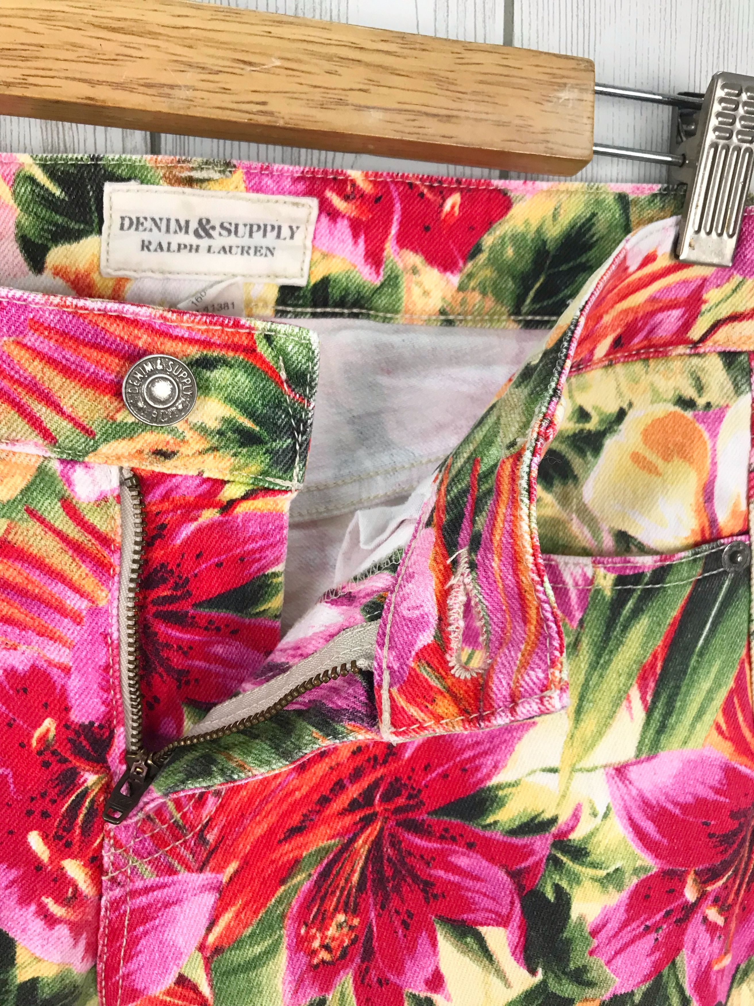 Denim & Supply Ralph Lauren DENIM & SUPPLY Ralph Lauren Floral Stretch Denim Jeans Size US 28 / EU 44 - 17 Thumbnail