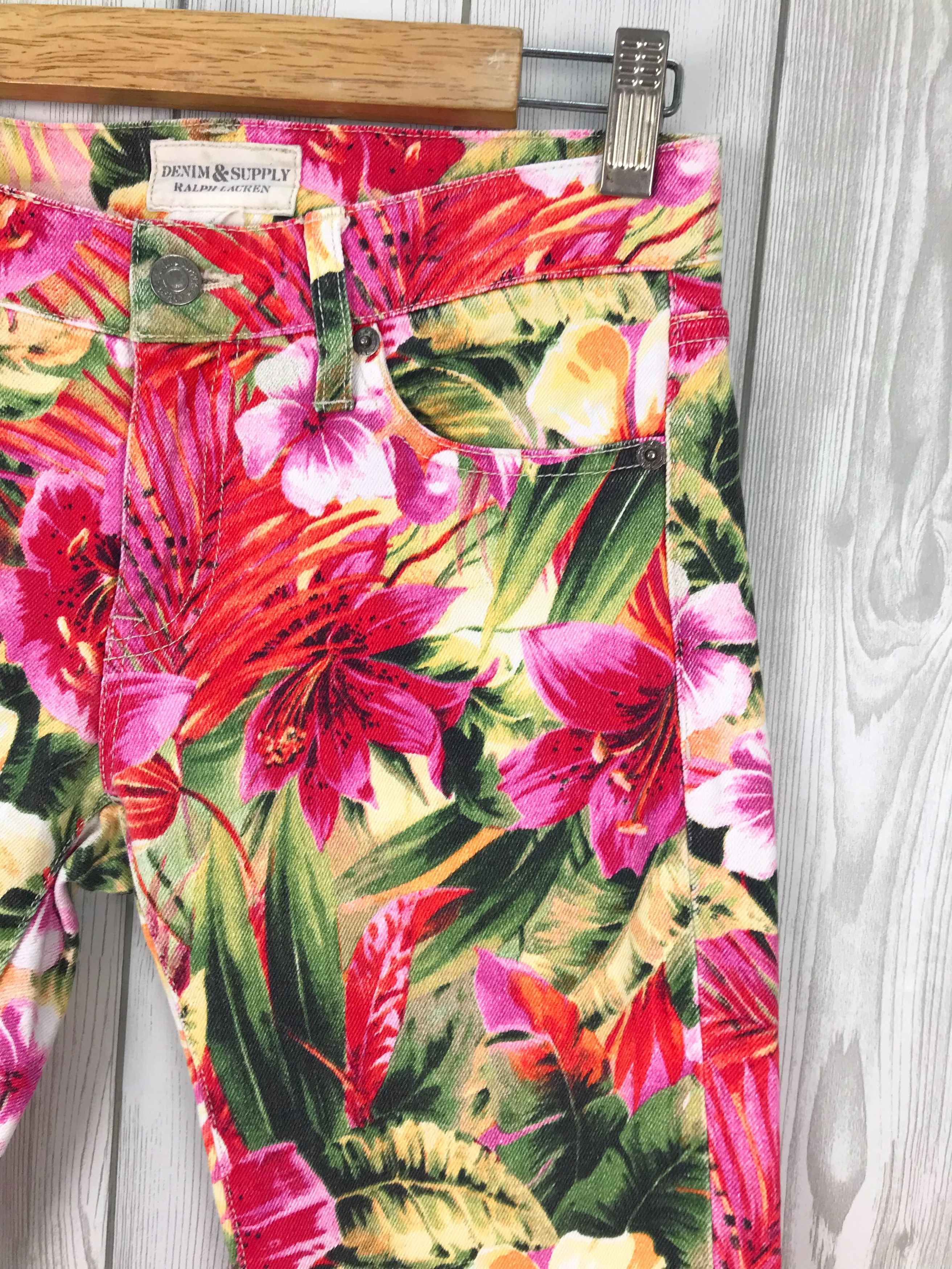 Denim & Supply Ralph Lauren DENIM & SUPPLY Ralph Lauren Floral Stretch Denim Jeans Size US 28 / EU 44 - 6 Thumbnail