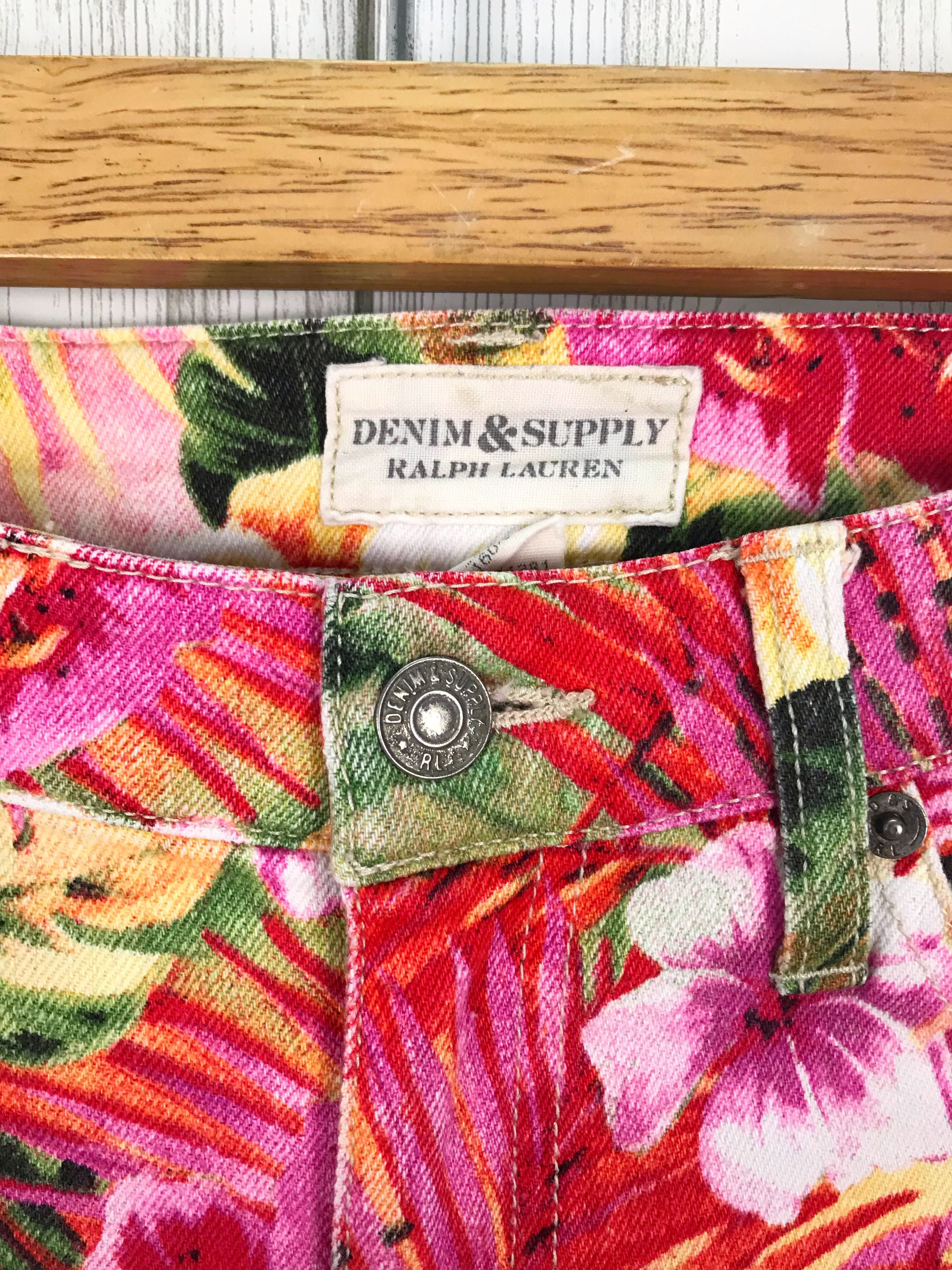 Denim & Supply Ralph Lauren DENIM & SUPPLY Ralph Lauren Floral Stretch Denim Jeans Size US 28 / EU 44 - 10 Thumbnail
