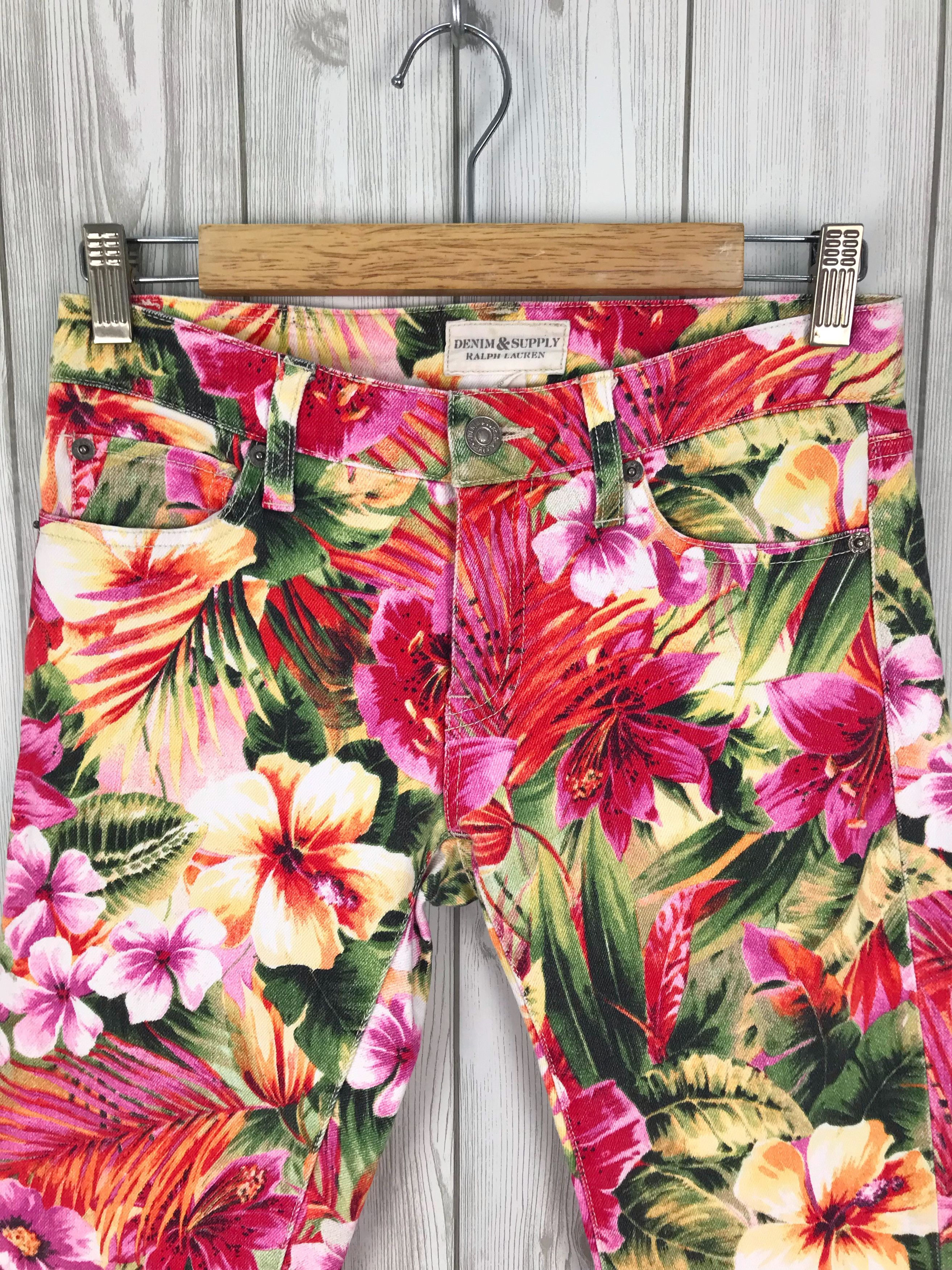 Denim & Supply Ralph Lauren DENIM & SUPPLY Ralph Lauren Floral Stretch Denim Jeans Size US 28 / EU 44 - 3 Thumbnail