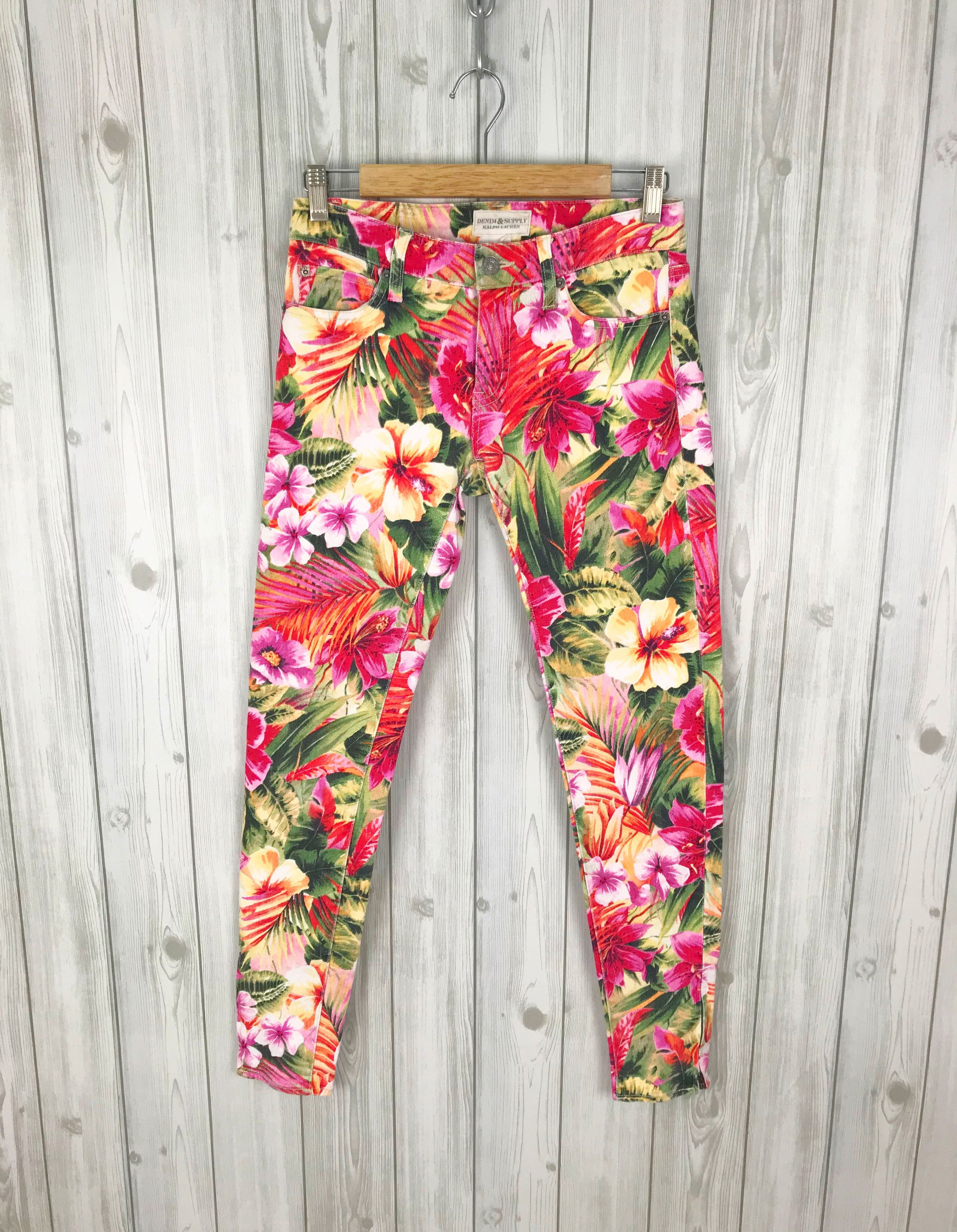 Denim & Supply Ralph Lauren DENIM & SUPPLY Ralph Lauren Floral Stretch Denim Jeans Size US 28 / EU 44 - 2 Thumbnail
