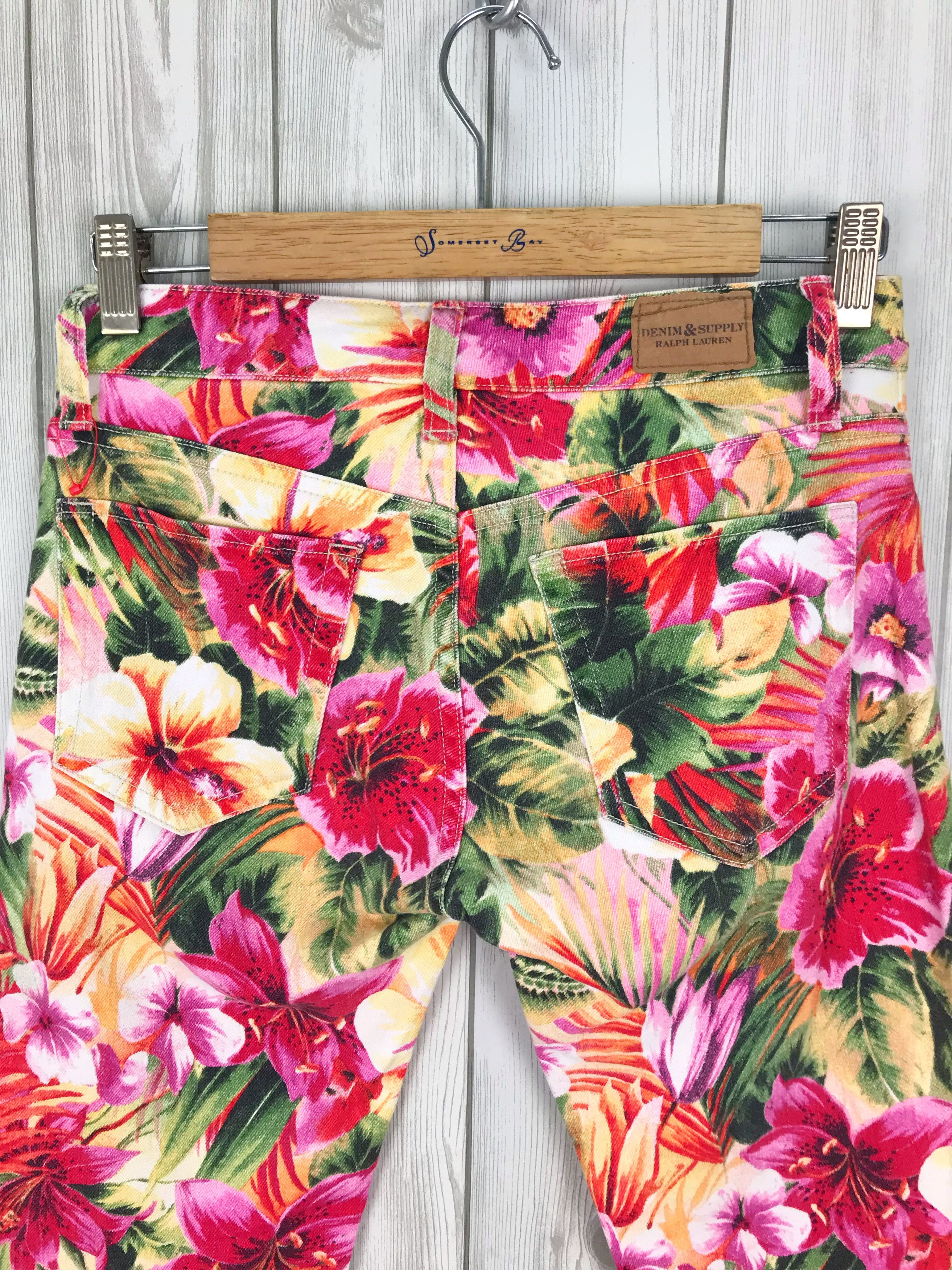 Denim & Supply Ralph Lauren DENIM & SUPPLY Ralph Lauren Floral Stretch Denim Jeans Size US 28 / EU 44 - 12 Thumbnail