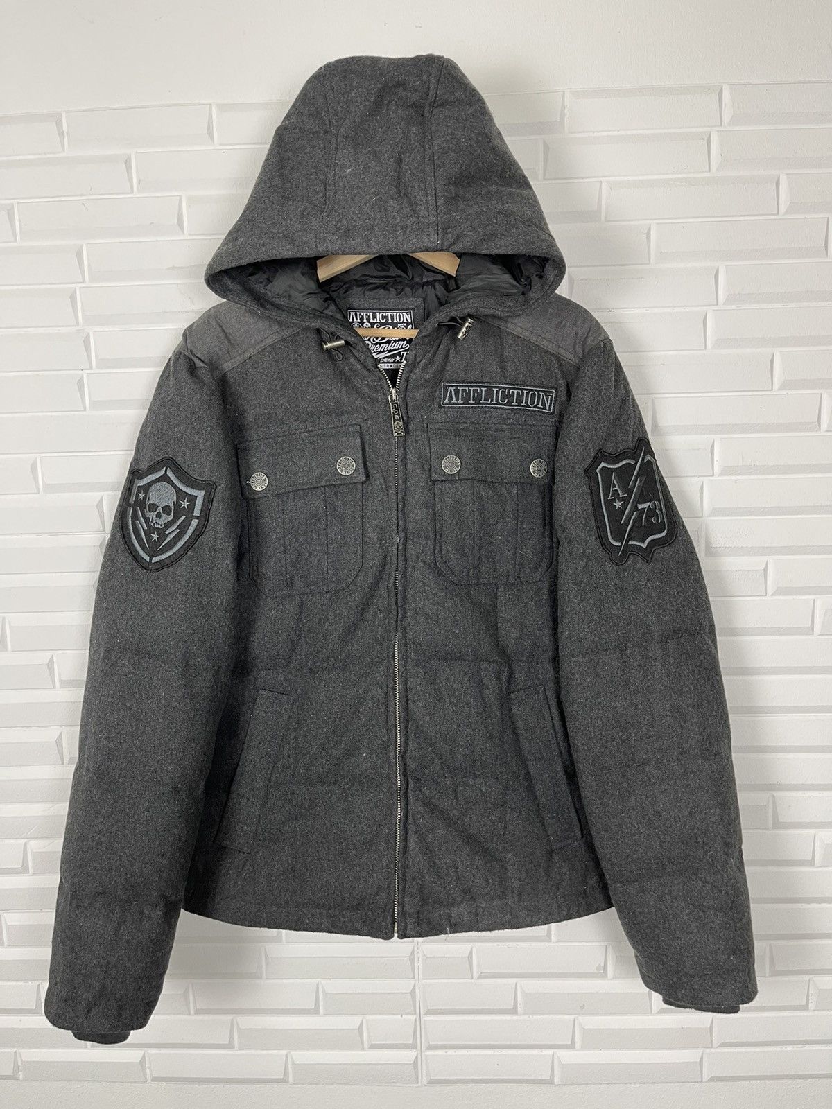 Affliction Puffer AFFLICTION Black Premium Born in The USA Size US M / EU 48-50 / 2 - 1 Thumbnail