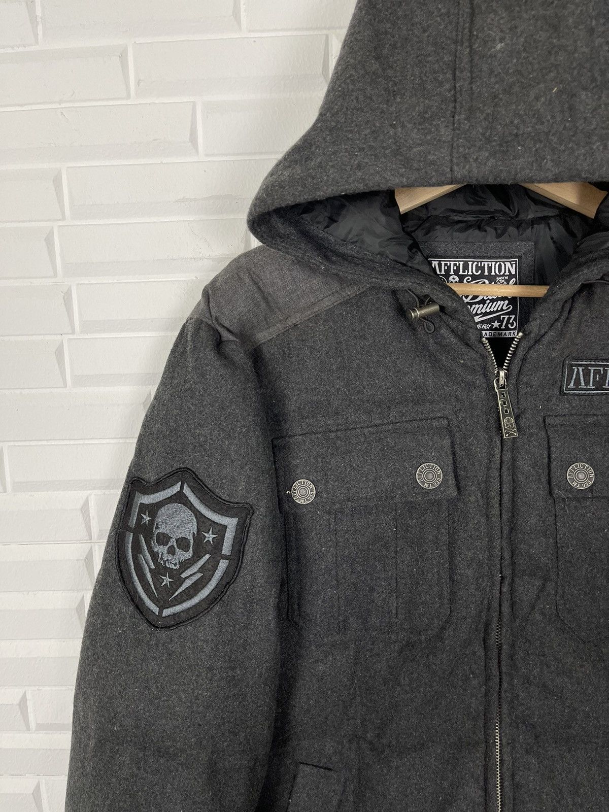 Affliction Puffer AFFLICTION Black Premium Born in The USA Size US M / EU 48-50 / 2 - 2 Thumbnail