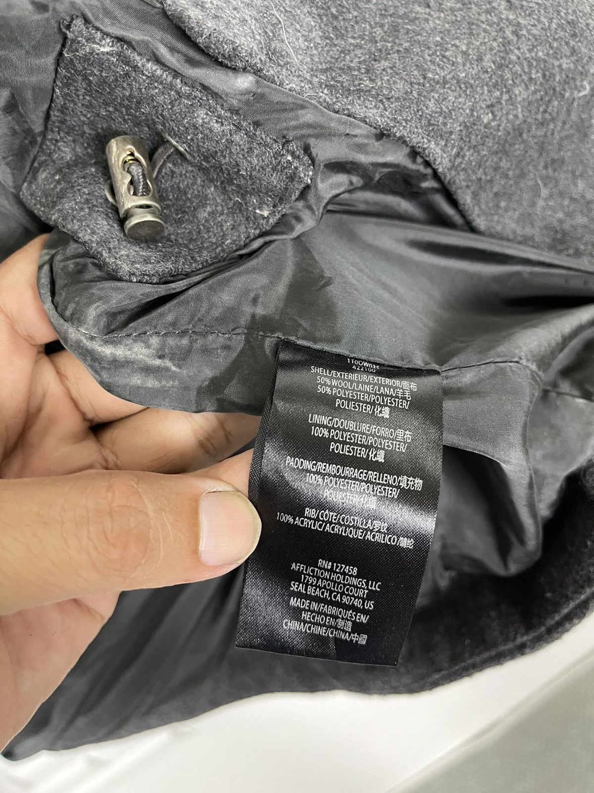 Affliction Puffer AFFLICTION Black Premium Born in The USA Size US M / EU 48-50 / 2 - 6 Thumbnail