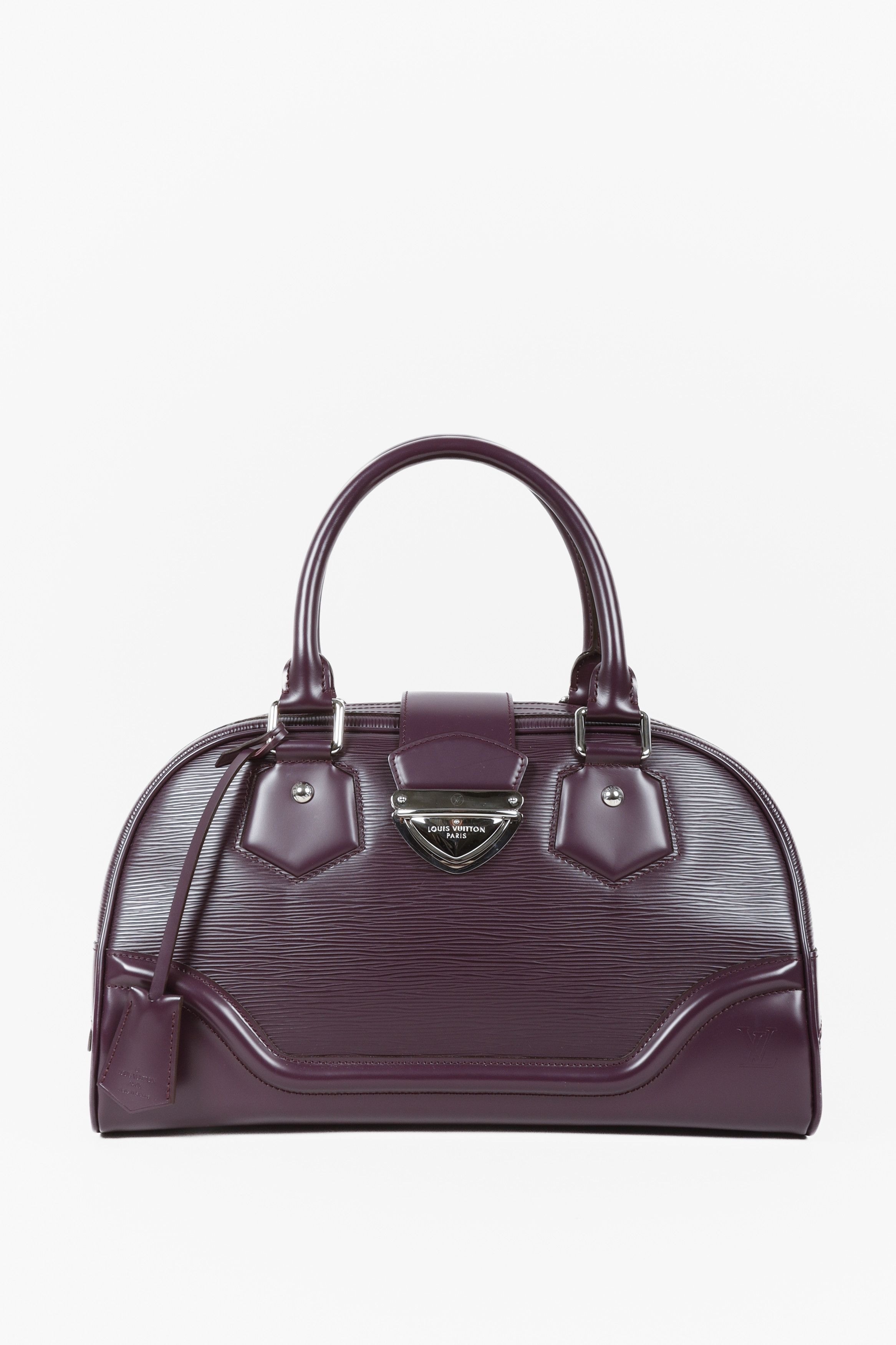 Auth Louis Vuitton Monogram Vernis 2way Bag Roxbury Drive Violet M93569