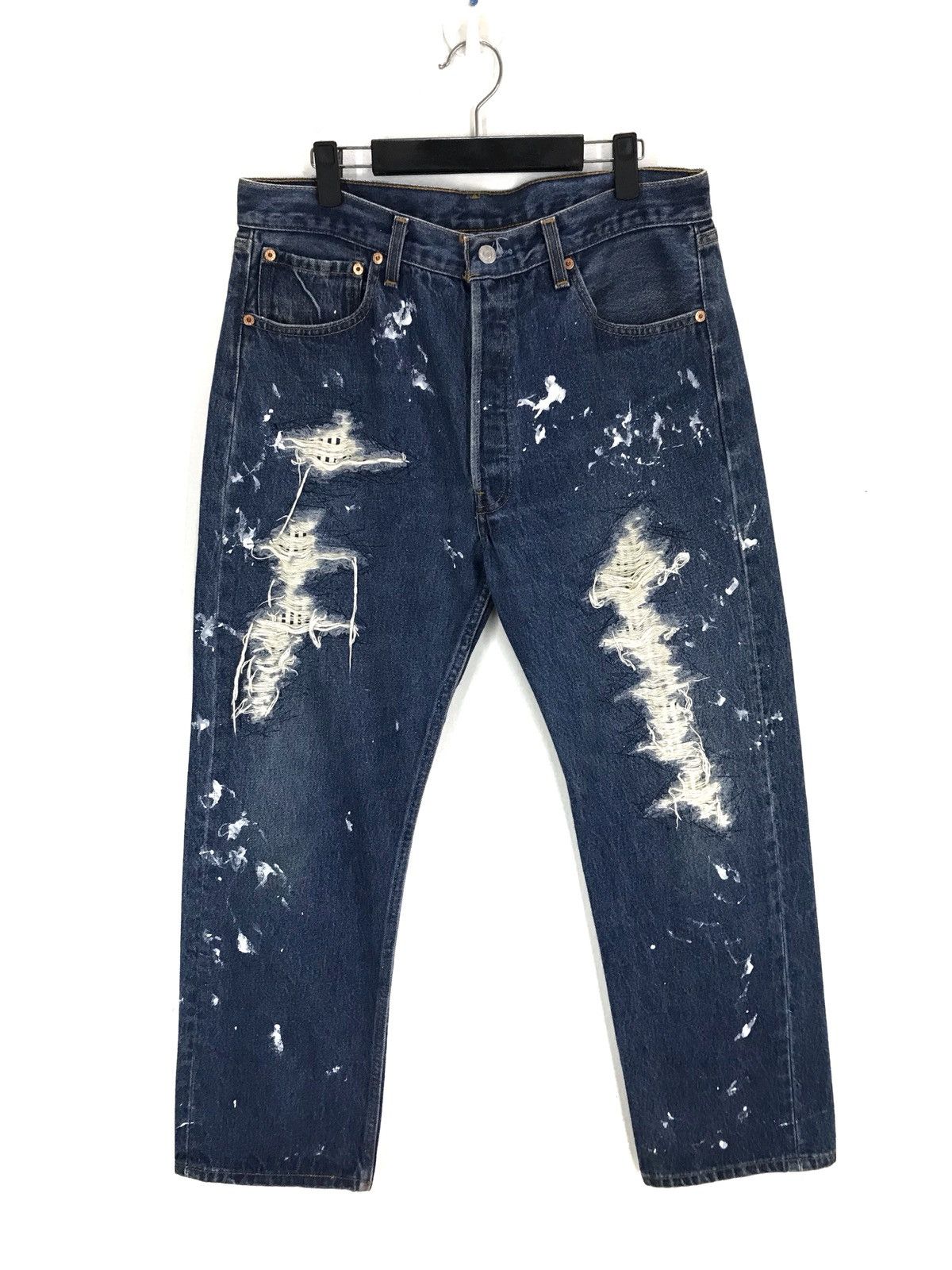 Levi's Vintage LEVIS 501 LVC Painter Distressed Jeans Size US 34 / EU 50 - 1 Thumbnail