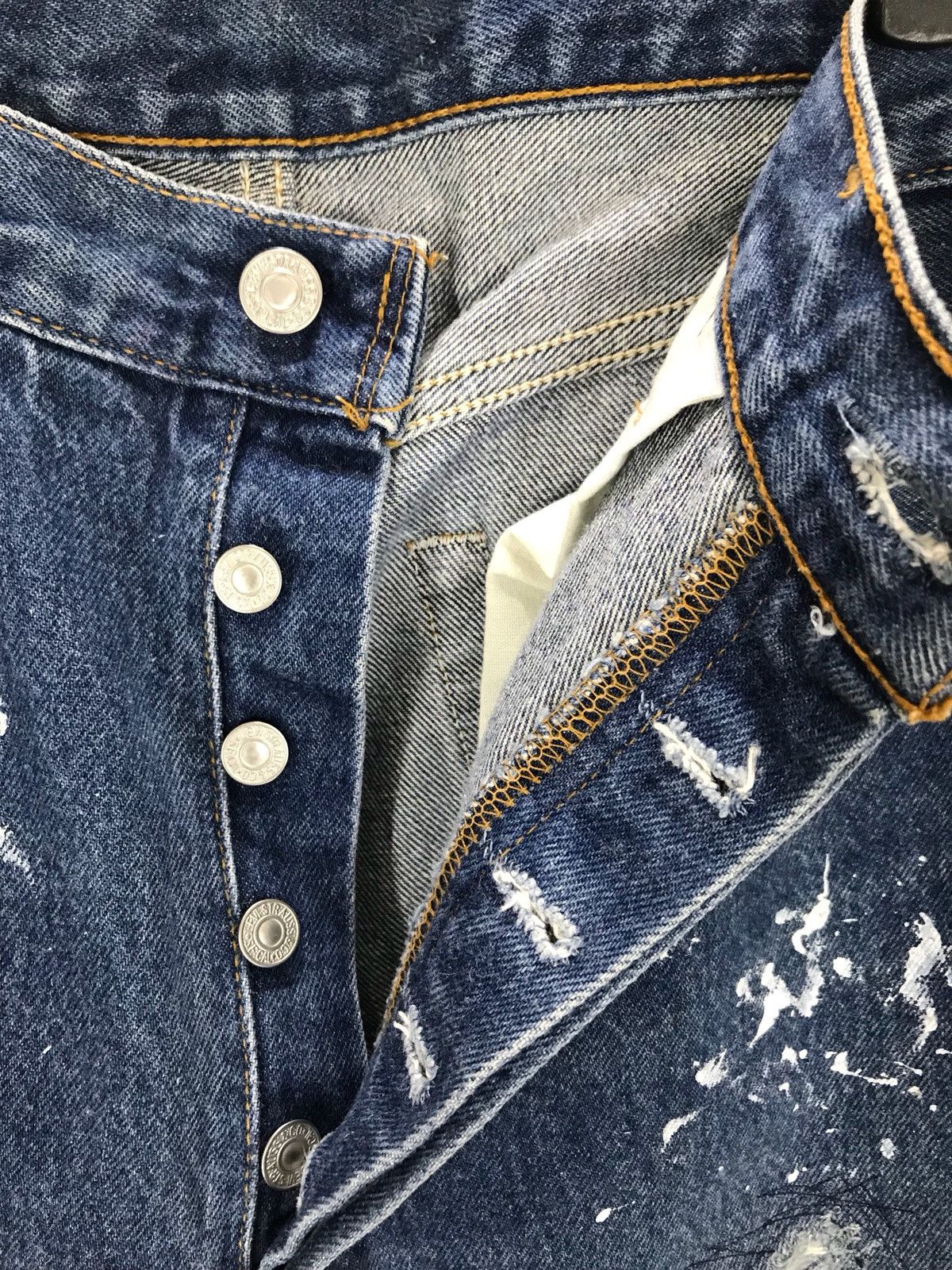 Levi's Vintage LEVIS 501 LVC Painter Distressed Jeans Size US 34 / EU 50 - 13 Thumbnail
