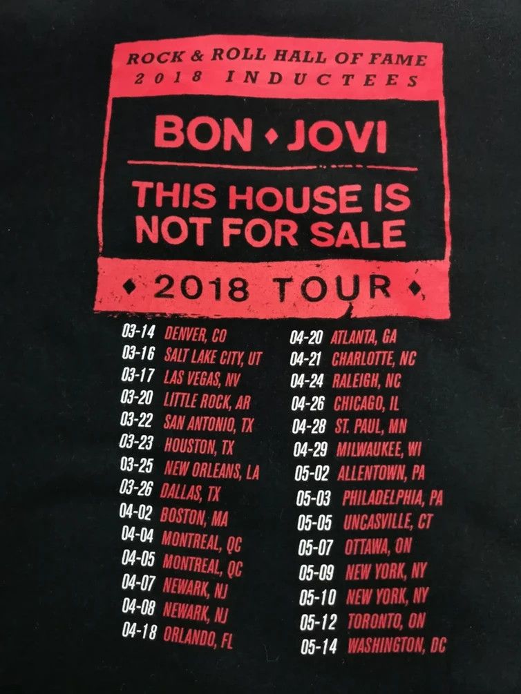 Band Tees Bon Jovi tour Rock Band Tee Ozzy Metallica Nirvana Size US XL / EU 56 / 4 - 4 Thumbnail