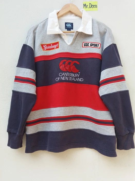 Canterbury of New Zealand CANTERBURY of NEW ZEALAND Steinlager All Blacks Polo Rugby Size US M / EU 48-50 / 2 - 1 Thumbnail