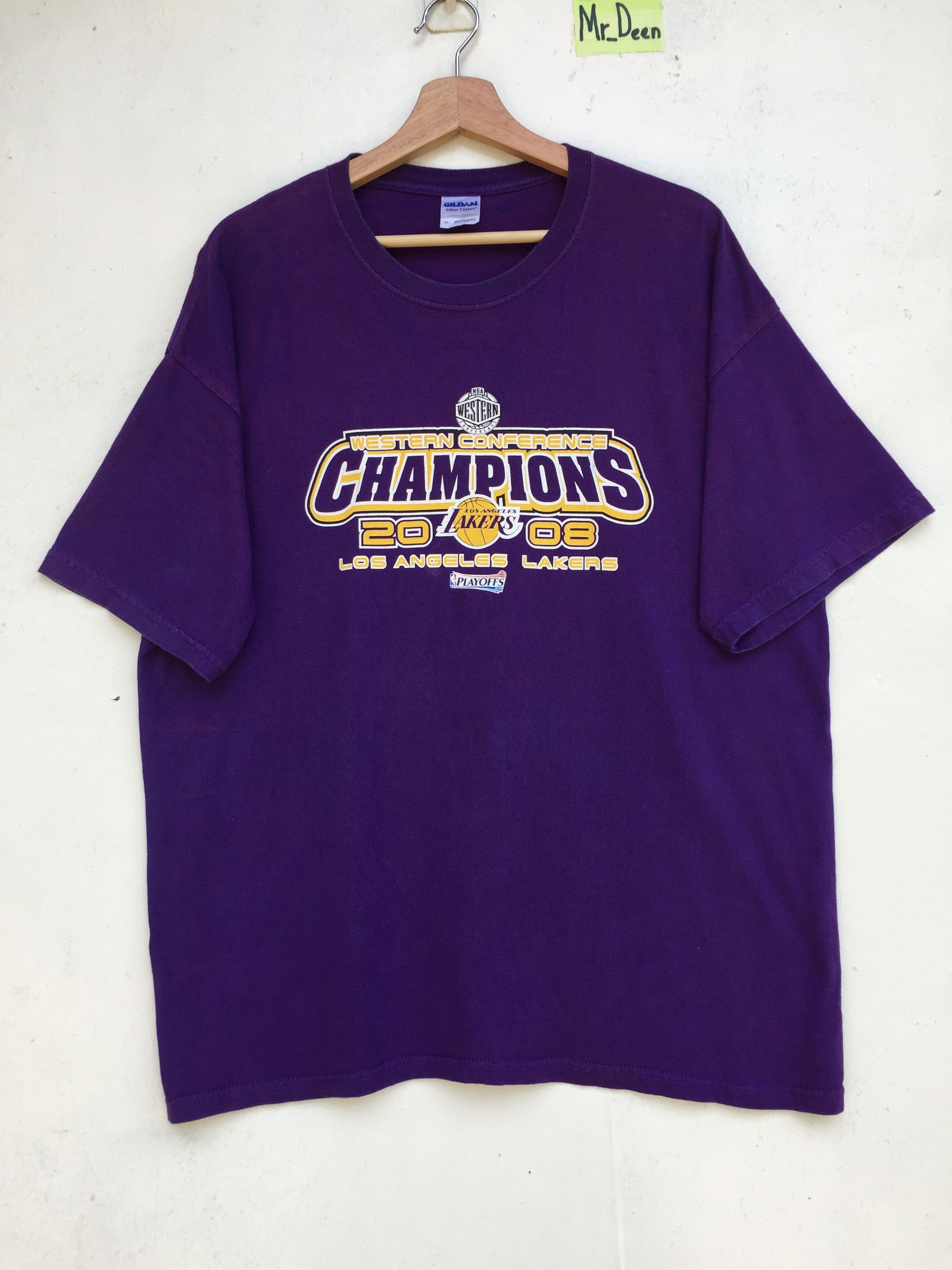 image of L A Lakers x Lakers Vintage Nba L.a Lakers Champions 2008 Tshirt in Purple, Men's (Size XL)