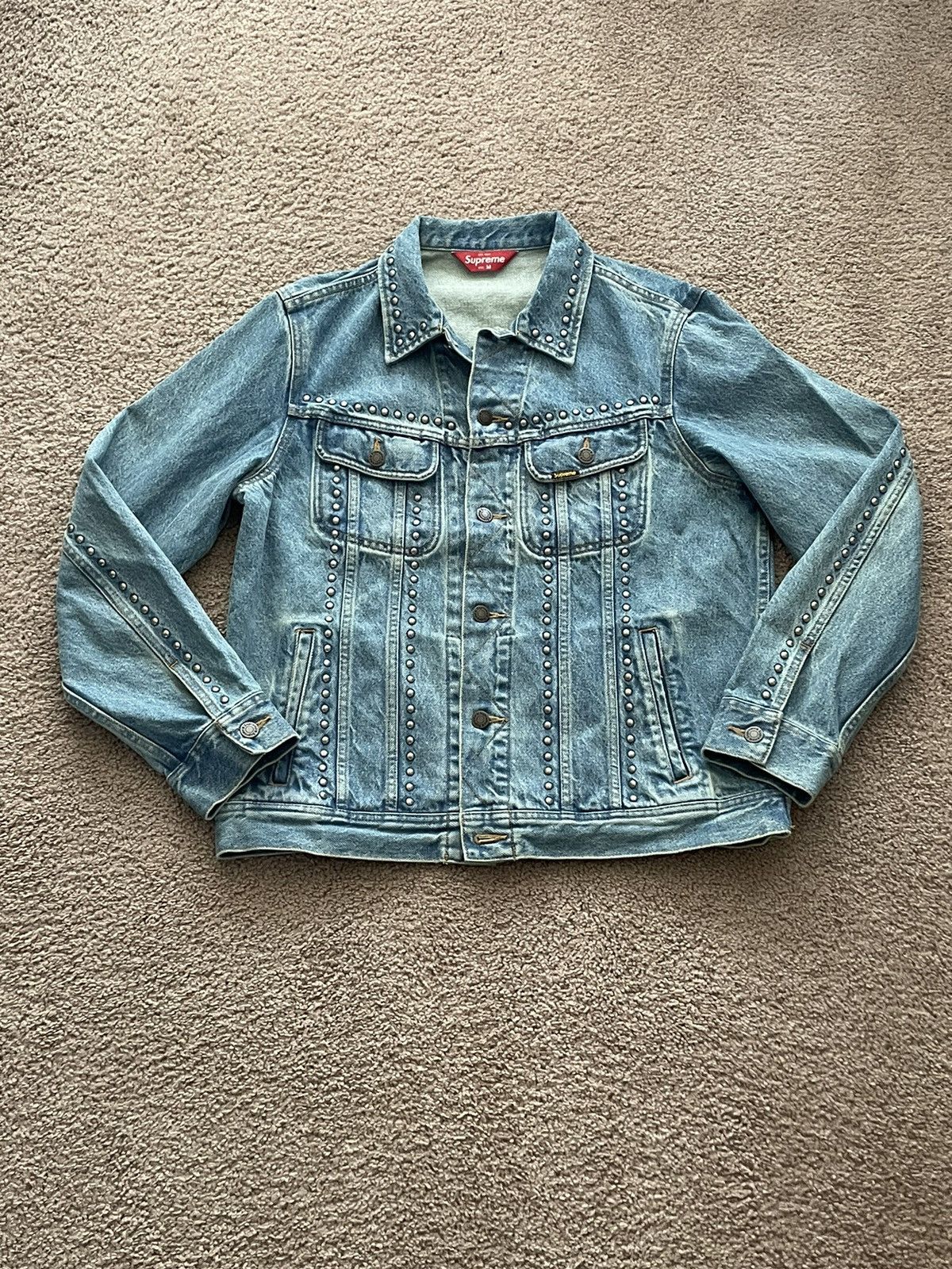 Supreme Supreme studded denim trucker jacket | Grailed