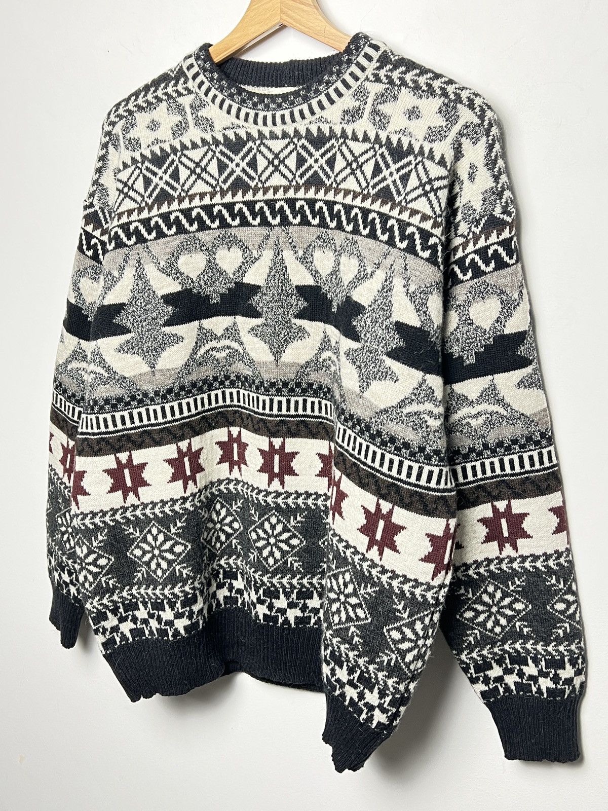 Hugo Boss BOSS winter motif wool/alpaca sweater Size US L / EU 52-54 / 3 - 3 Thumbnail