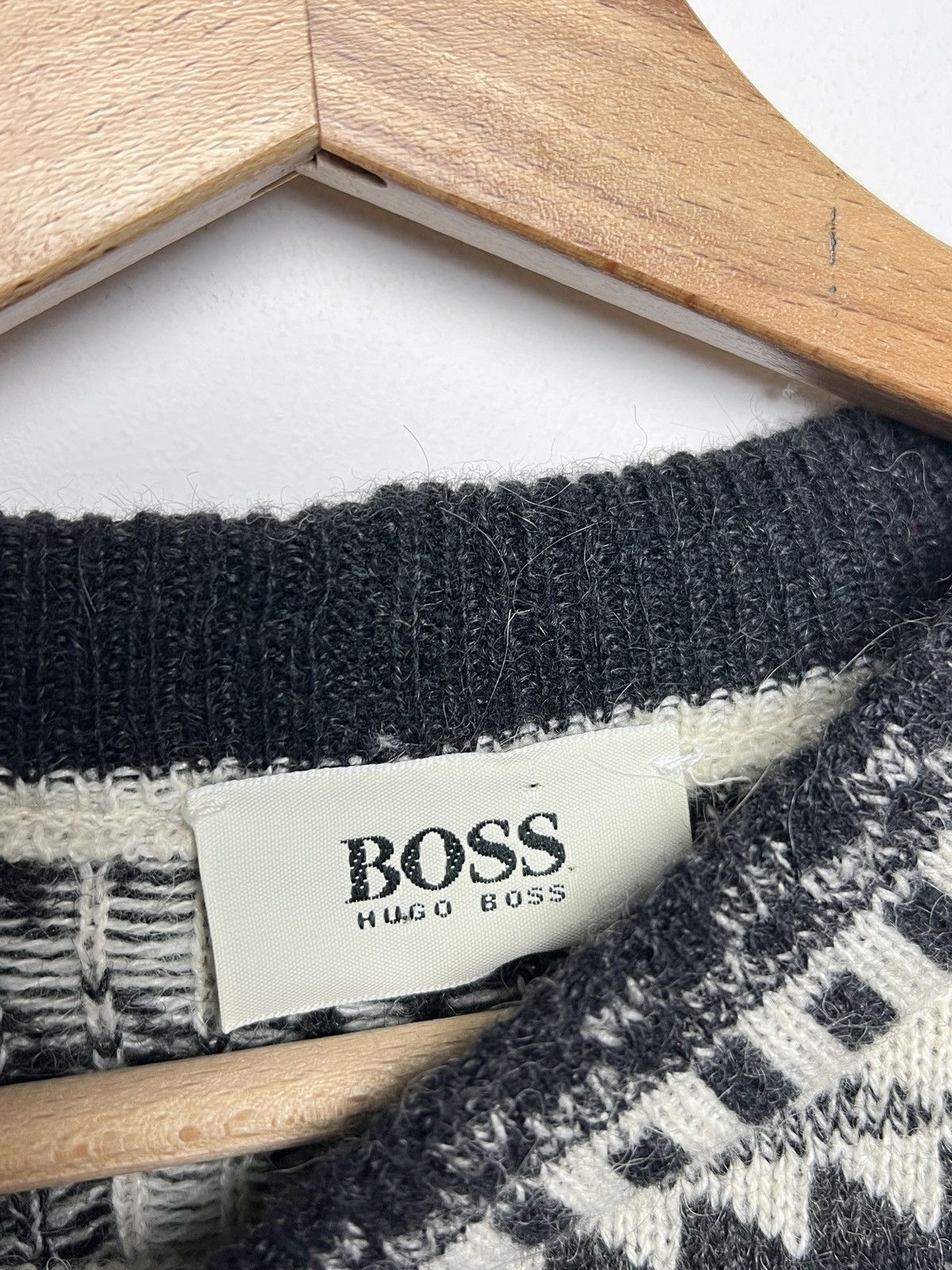 Hugo Boss BOSS winter motif wool/alpaca sweater Size US L / EU 52-54 / 3 - 7 Thumbnail