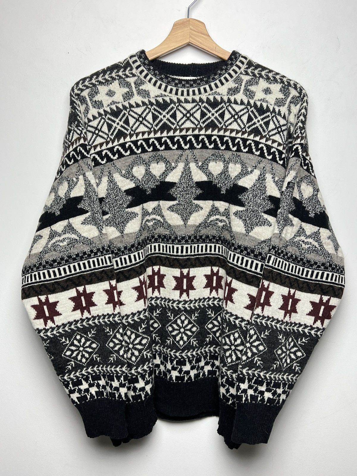 Hugo Boss BOSS winter motif wool/alpaca sweater Size US L / EU 52-54 / 3 - 2 Thumbnail