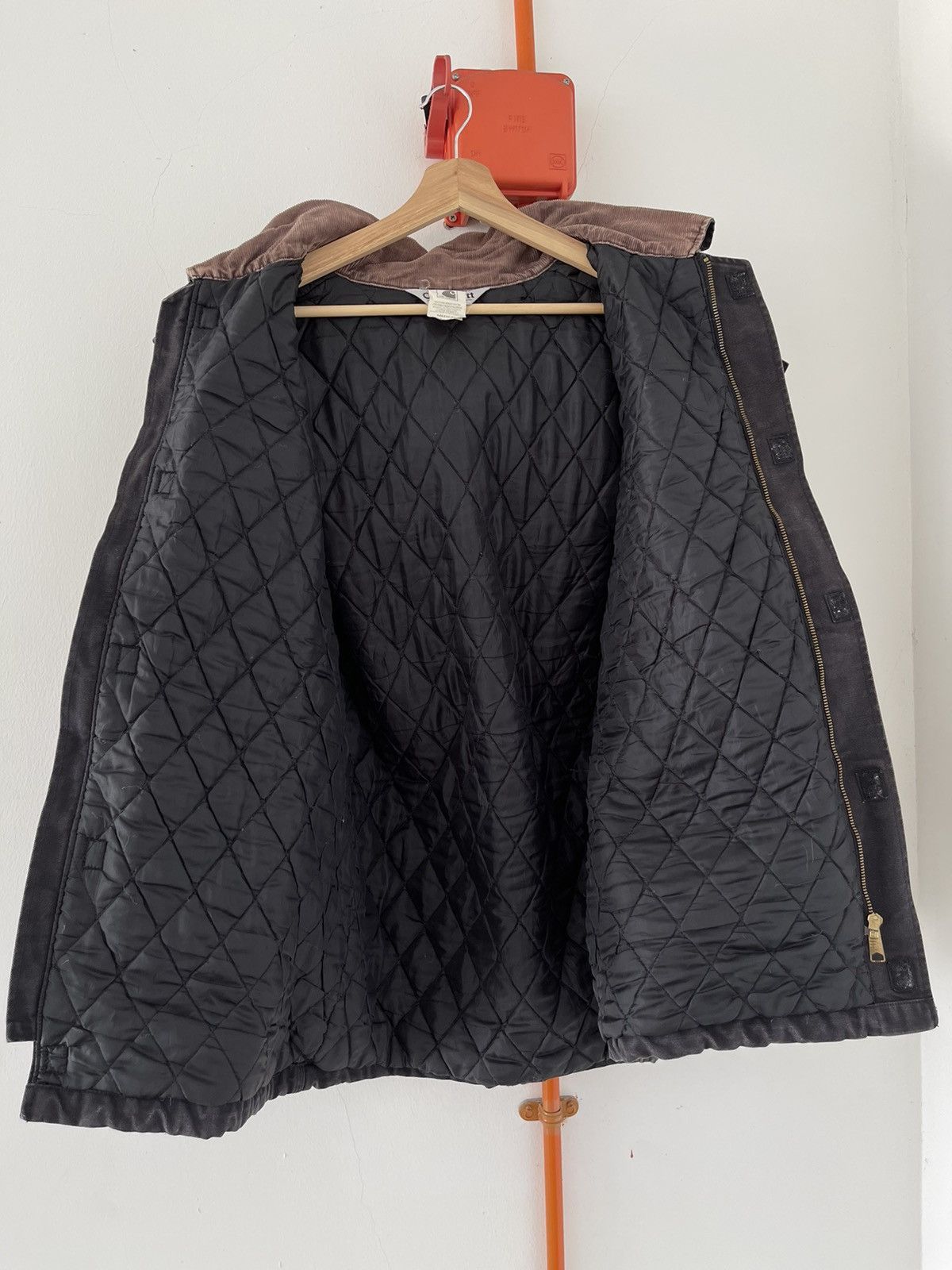 Carhartt VINTAGE CARHARTT QUILTED LINED HOODIE JACKET Size US S / EU 44-46 / 1 - 7 Thumbnail