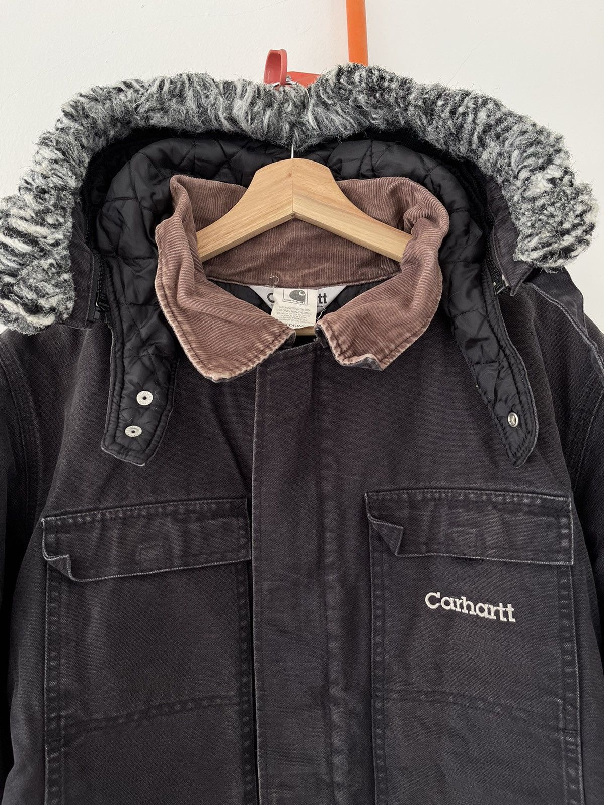 Carhartt VINTAGE CARHARTT QUILTED LINED HOODIE JACKET Size US S / EU 44-46 / 1 - 2 Thumbnail