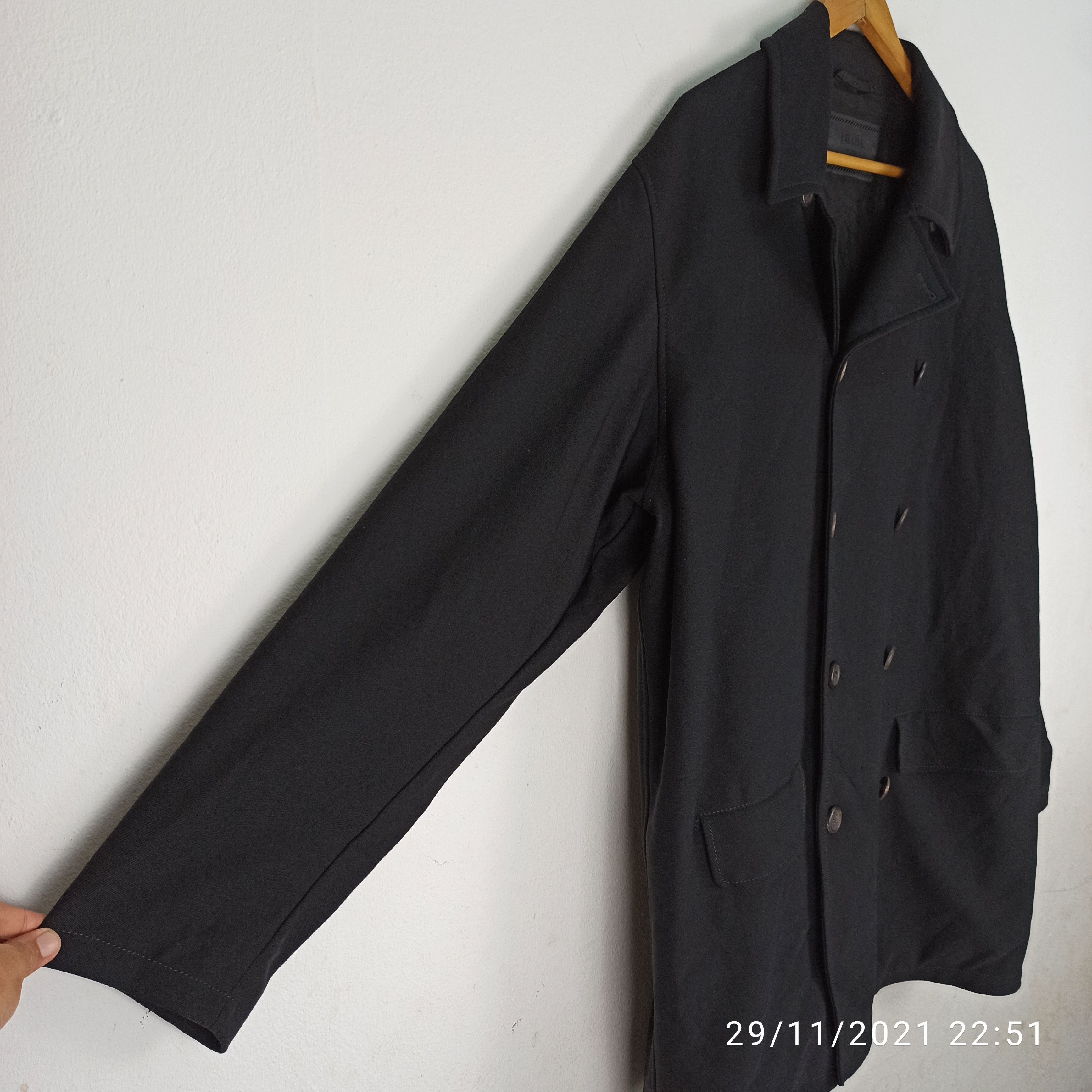 Prada 🔥RARE🔥 PRADA MILANO Trench Long Coat Nylon Made in Italy Size US XL / EU 56 / 4 - 3 Thumbnail